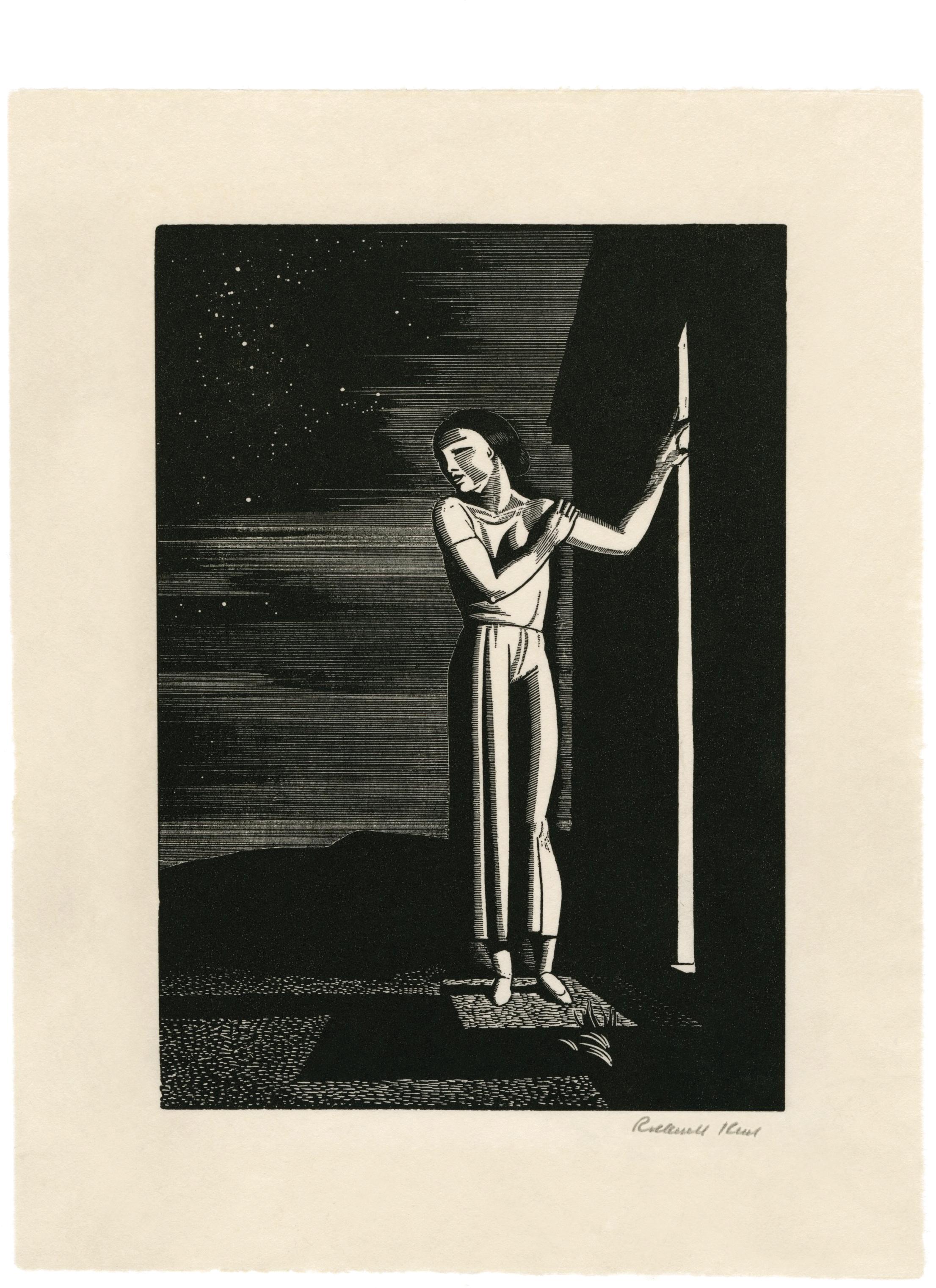 'Notte stellata' - Modernismo americano anni '30 - Print di Rockwell Kent