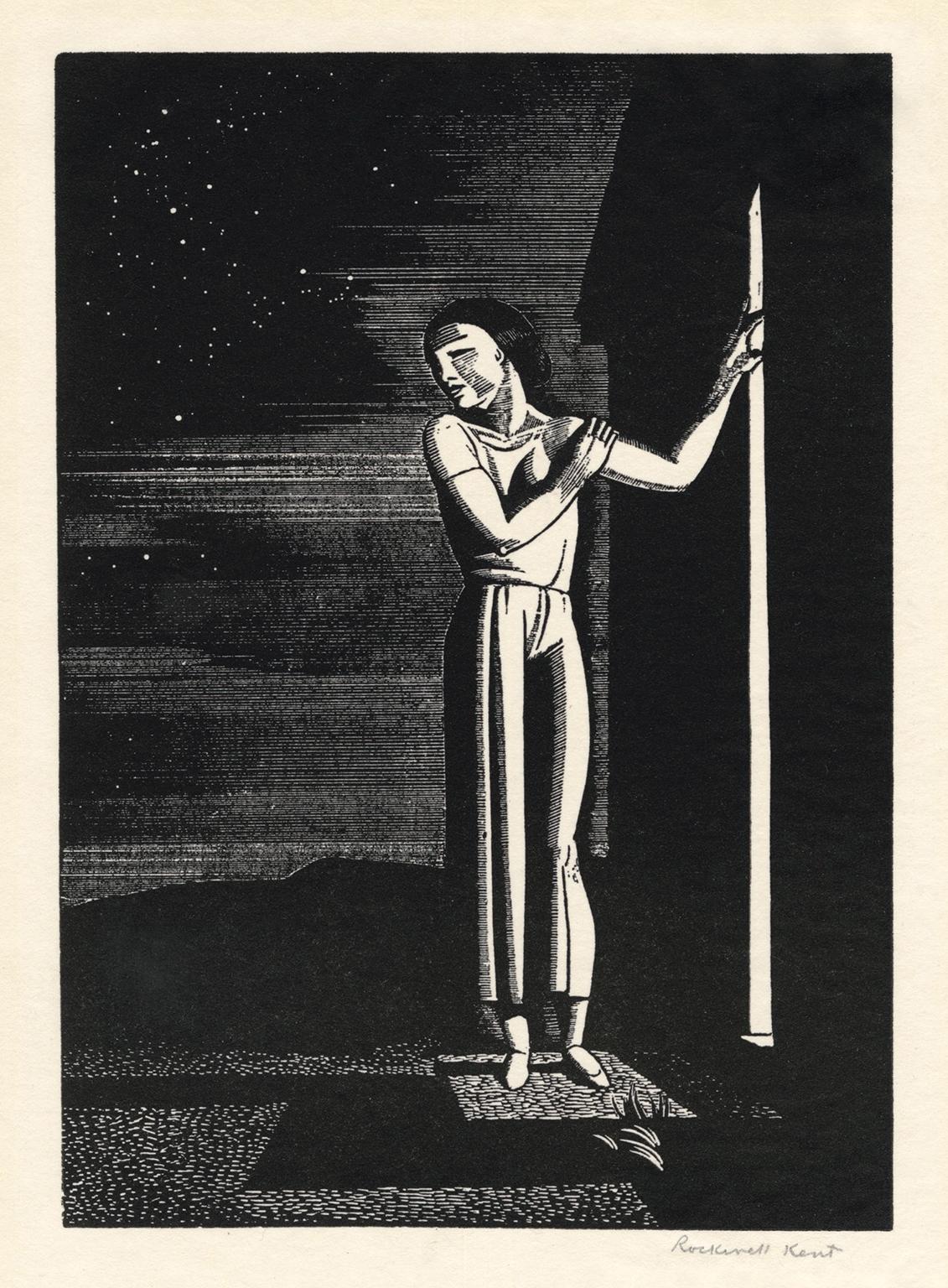 Rockwell Kent Nude Print - Starry Night — 1930s American Modernism