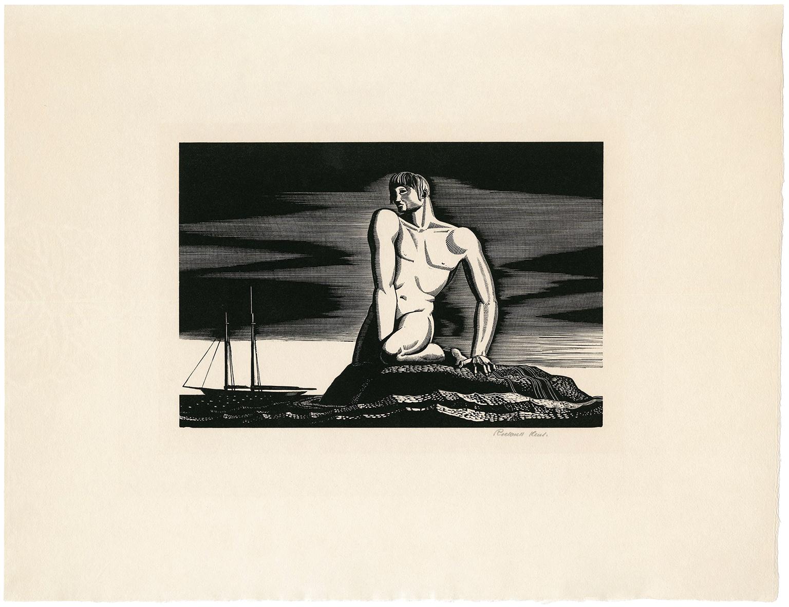 'The Bather' — 1930s American Modernism - Print by Rockwell Kent