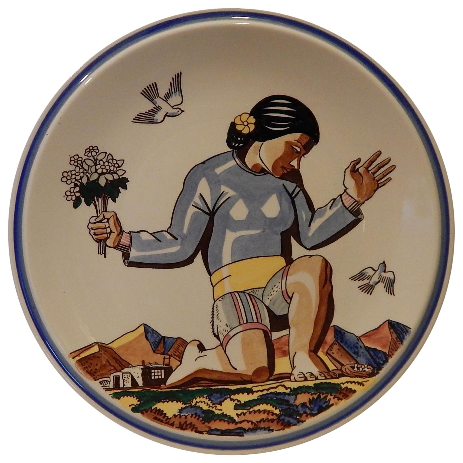 Rockwell Kent Salamina Platter for Vernon Kilns