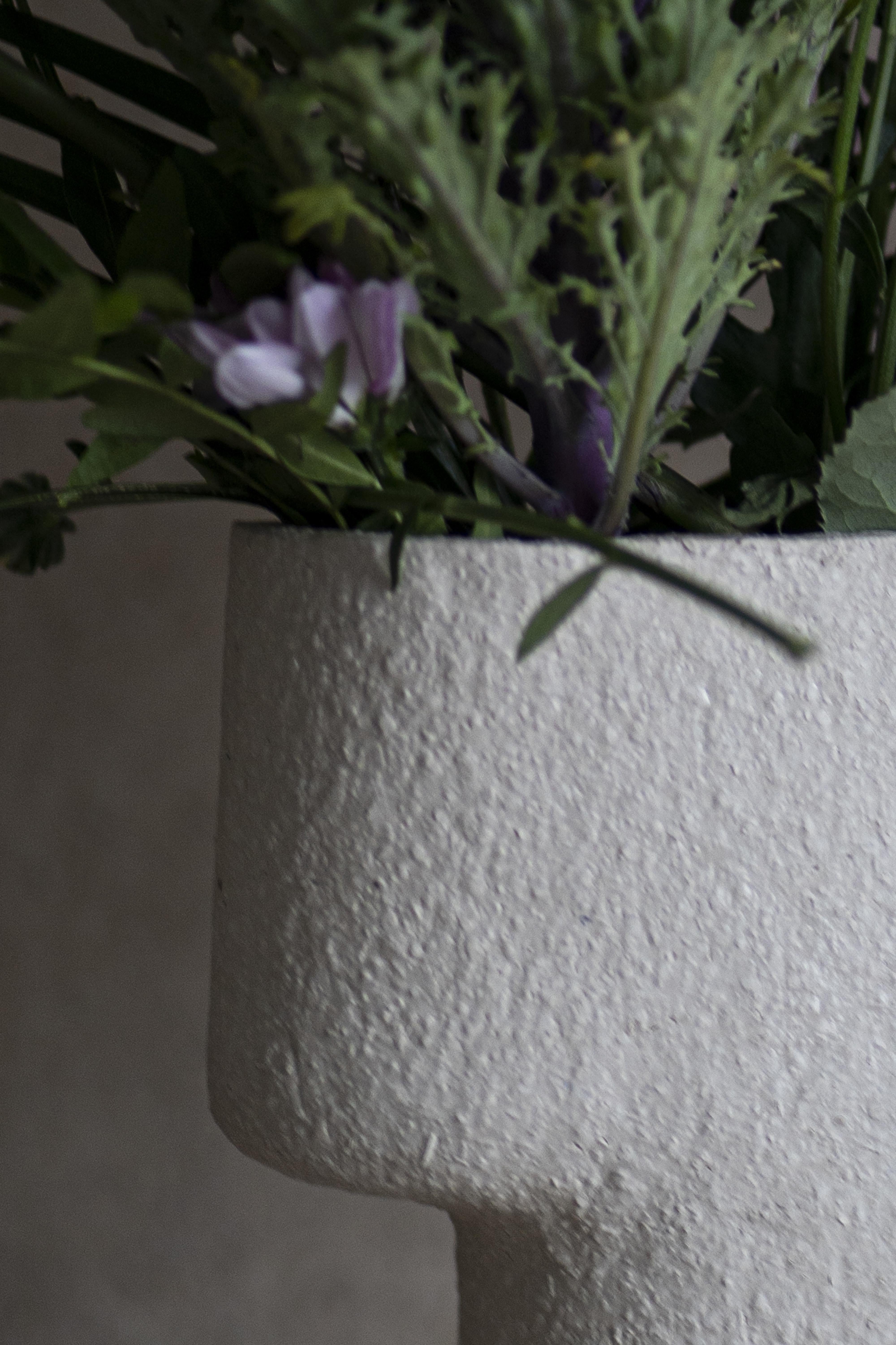 Finnish Rocky Ceramic Pillar Vase For Sale