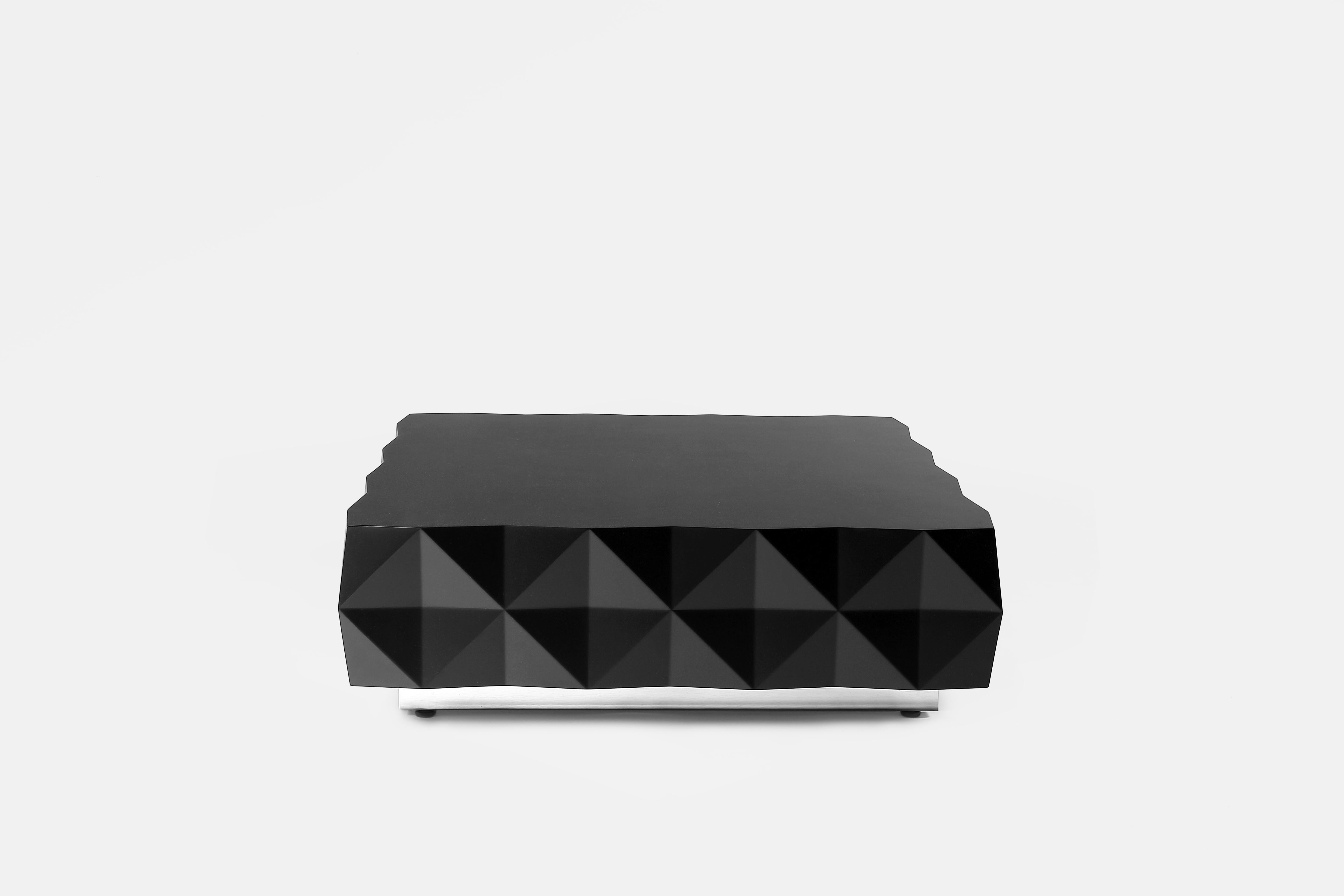 Table basse rocheuse géométrique noire de Joel Escalona Neuf - En vente à Ciudad de México, CDMX