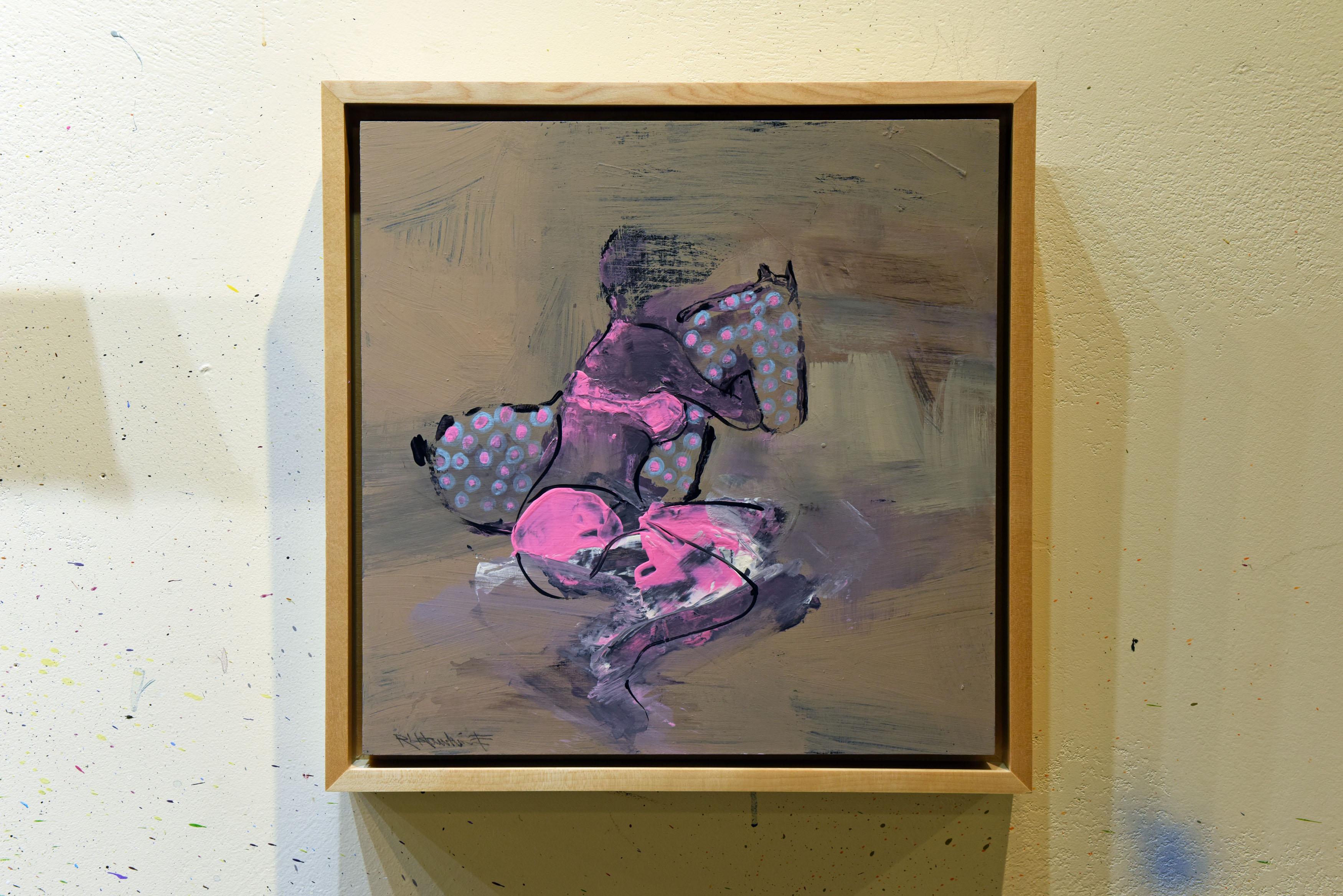 Cavallo da spiaggia - Painting Contemporaneo di Rocky Hawkins