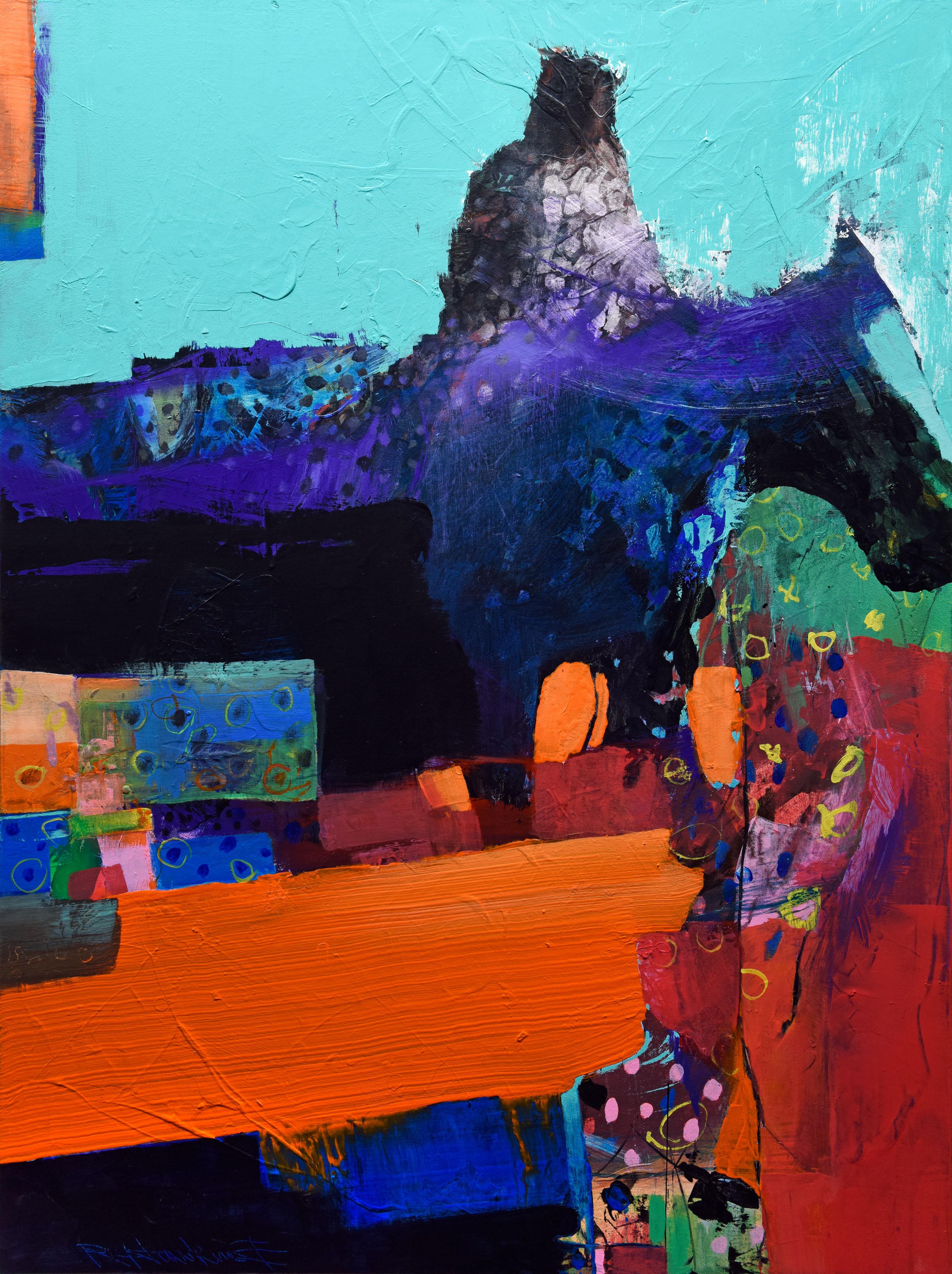 Abstract Painting di Rocky Hawkins - Corsa all'arancia