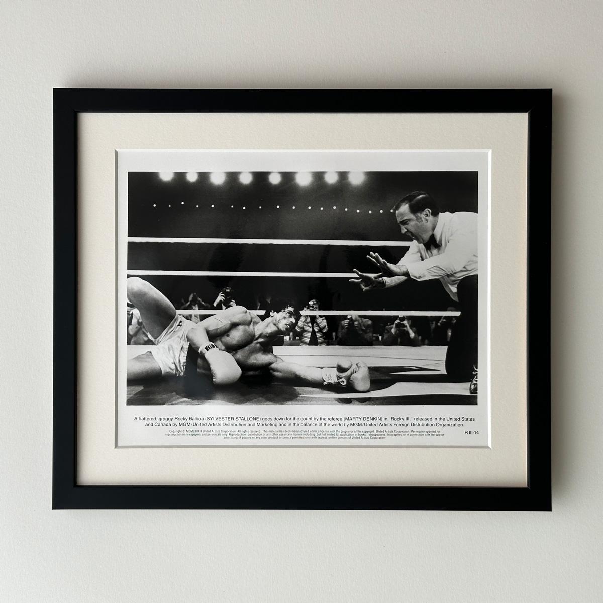 ROCKY III Publicity Film Still 1982 SYLVESTER STALLONE - FRAMED In Good Condition For Sale In Bath, Somerset