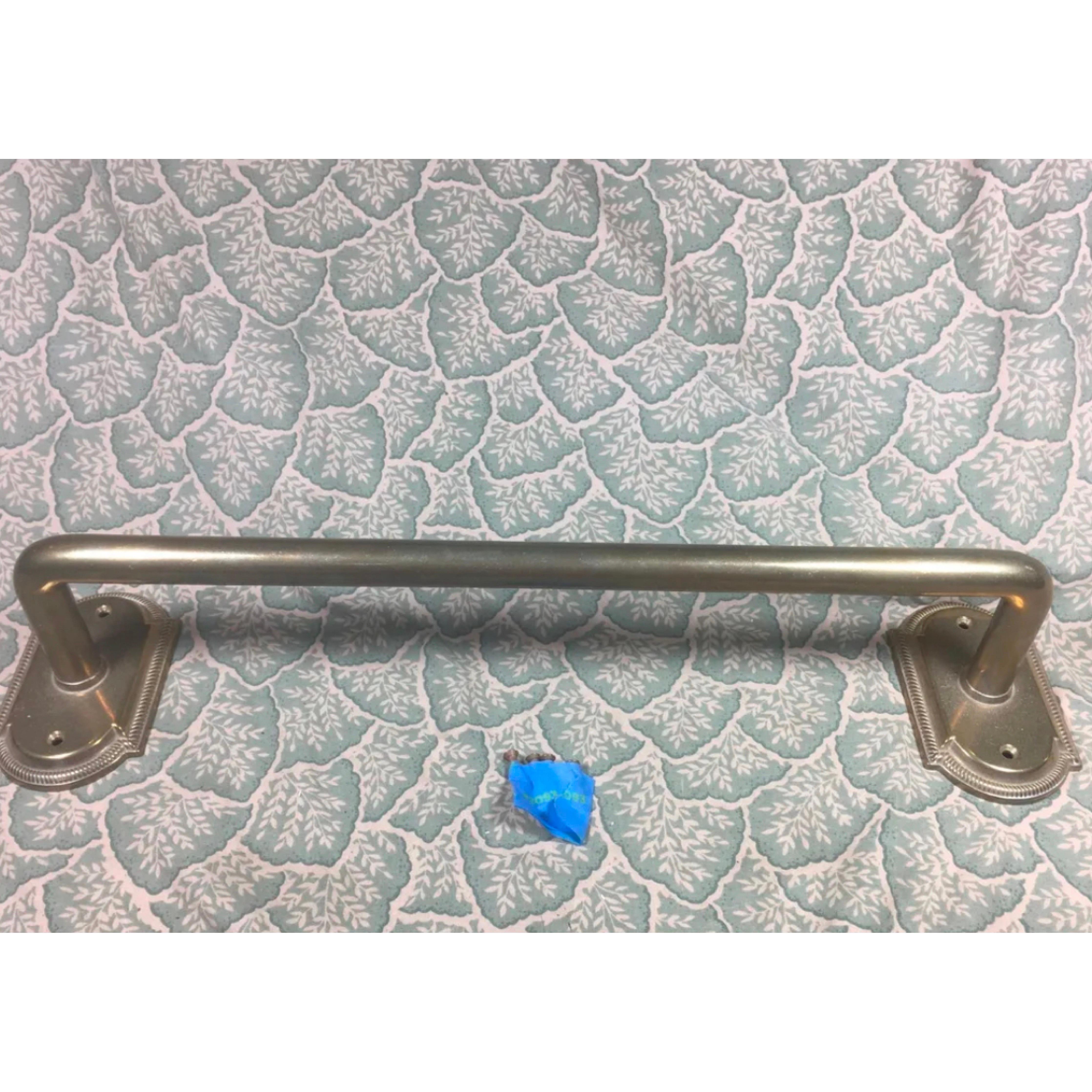 Rocky Mountain Bronze Continuous Towel Bar, 18” Silicon Bronze Light, USA, 2023. Ellis escutcheons.  18” length, 4 3/8” projection.  Gorgeous bronze piece. Crafted by hand in USA.  