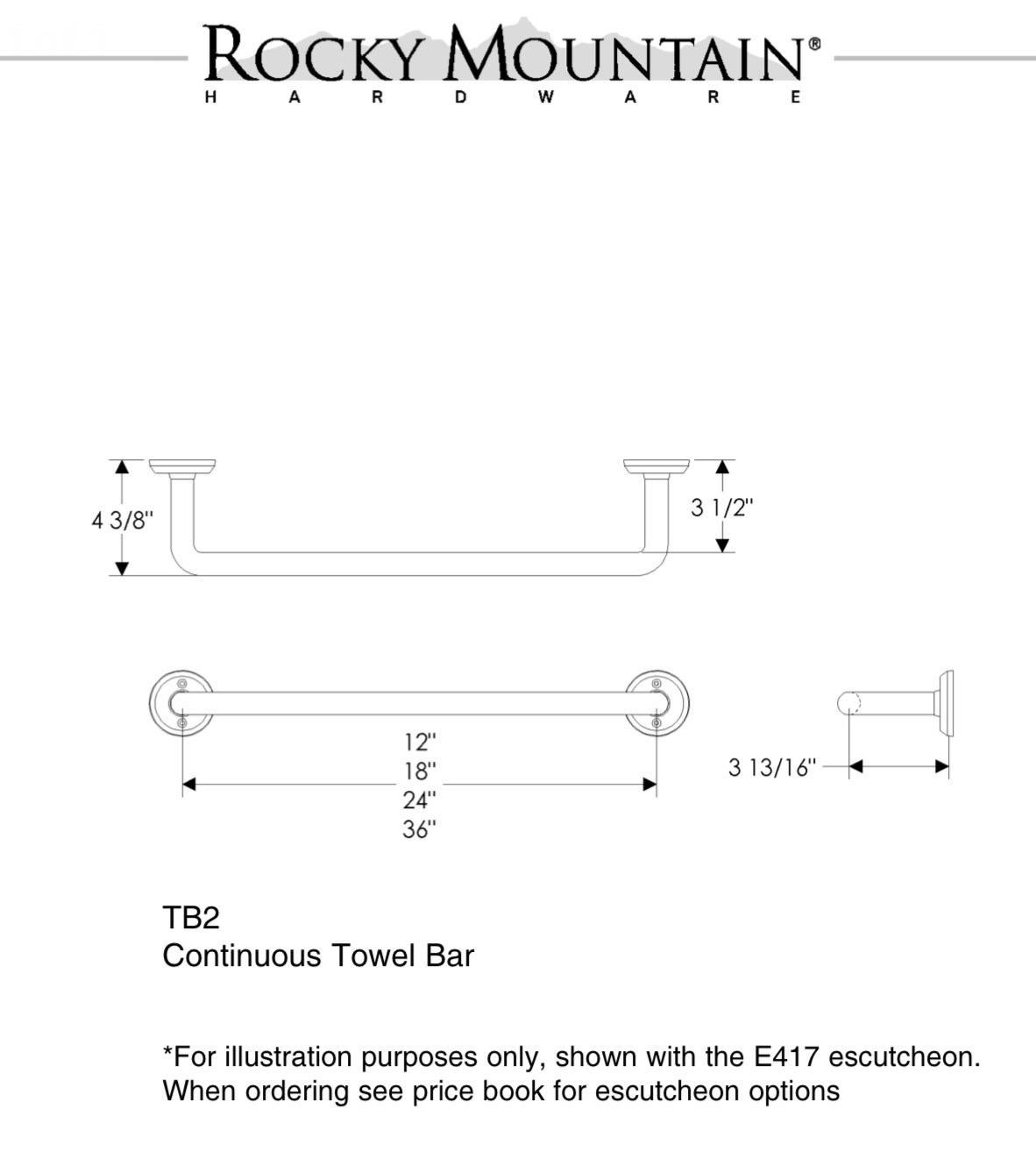 Contemporary Rocky Mountain Bronze Continuous Towel Bar, Silicon Bronze Light, USA, 2023 For Sale
