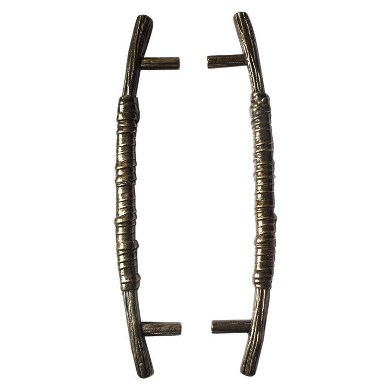 Rocky Mountain Hardware Bronze Lariat Grip Door Handle Set of 2 New at