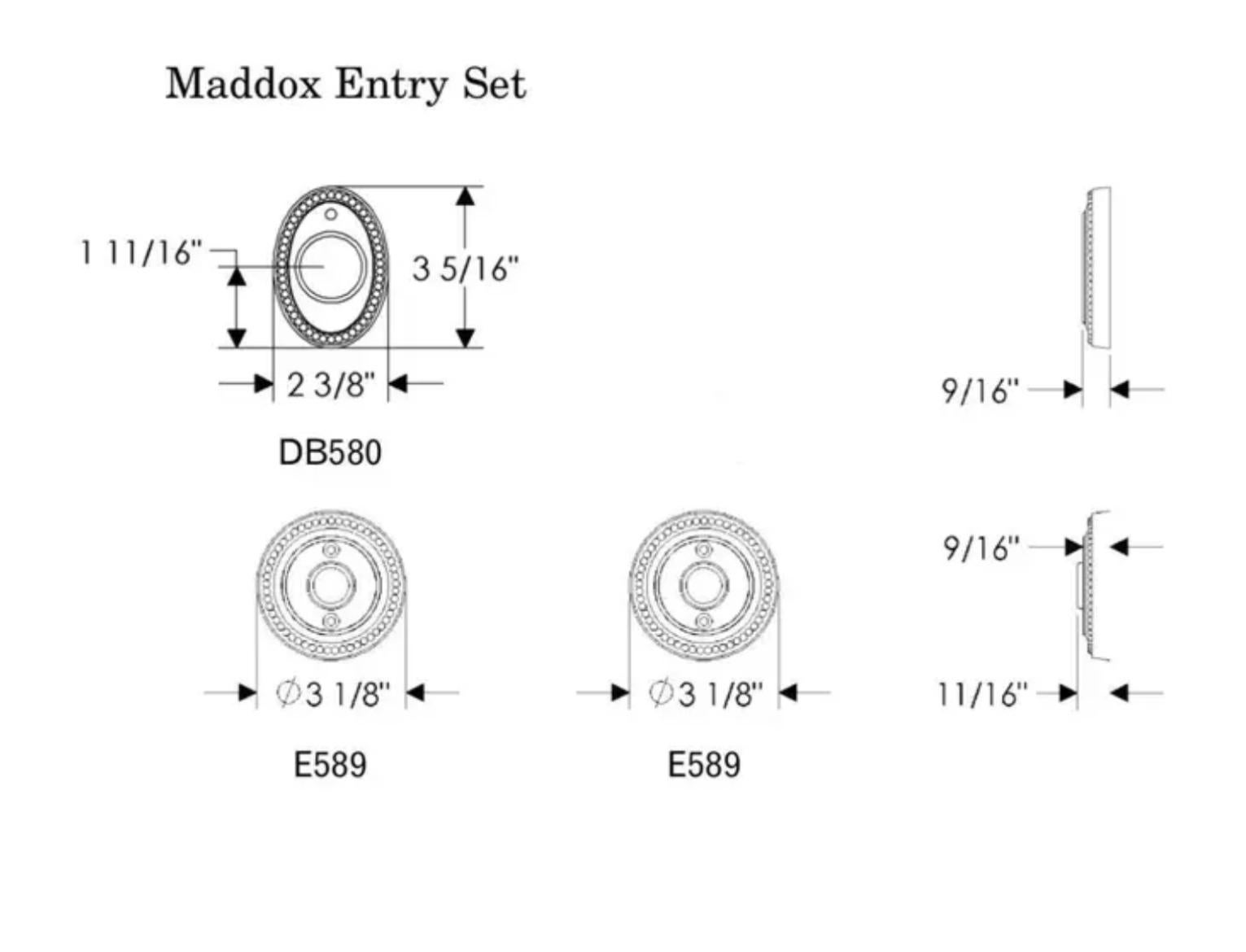 Ensemble d'entrée en bronze blanc Maddox, boutons de porte à levier et serrure, 2023, États-Unis.
Ensemble d'entrée en bronze blanc Maddox, boutons de porte à levier et serrure, 2023, États-Unis. Des perles élégantes ornent les courbes distinguées
