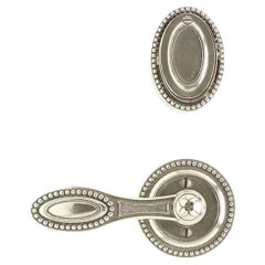 Retro Chromed Bronze Custom Maddox Door Handle Set, Rocky Mountain Hardware, USA