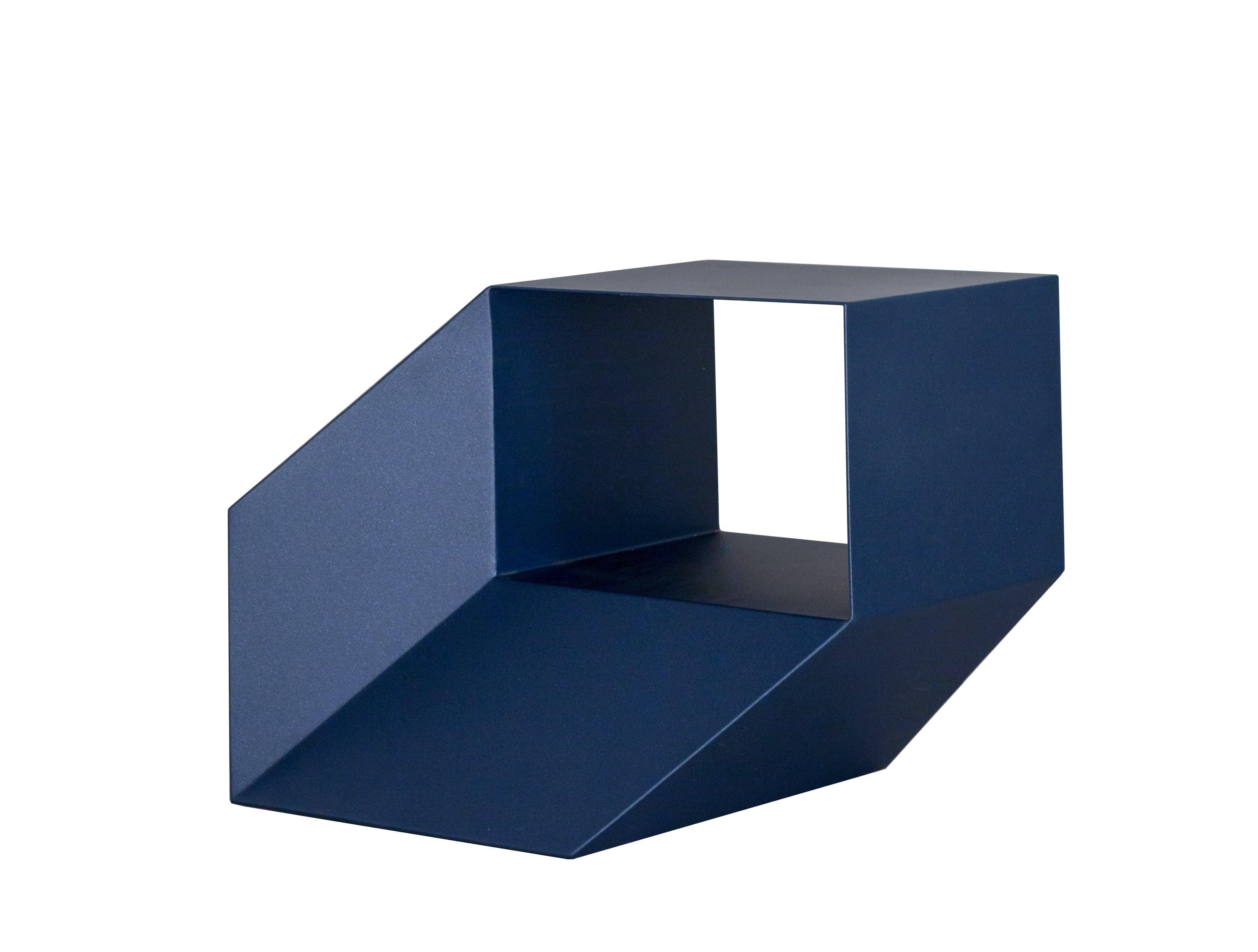 Rocky is a sculptural piece. It can be used as a console or a credenza, but will also accommodate books and objects to become the most graphic display or bookshelf.

Designer Charles Kalpakian plays with our perception of space and volume with an