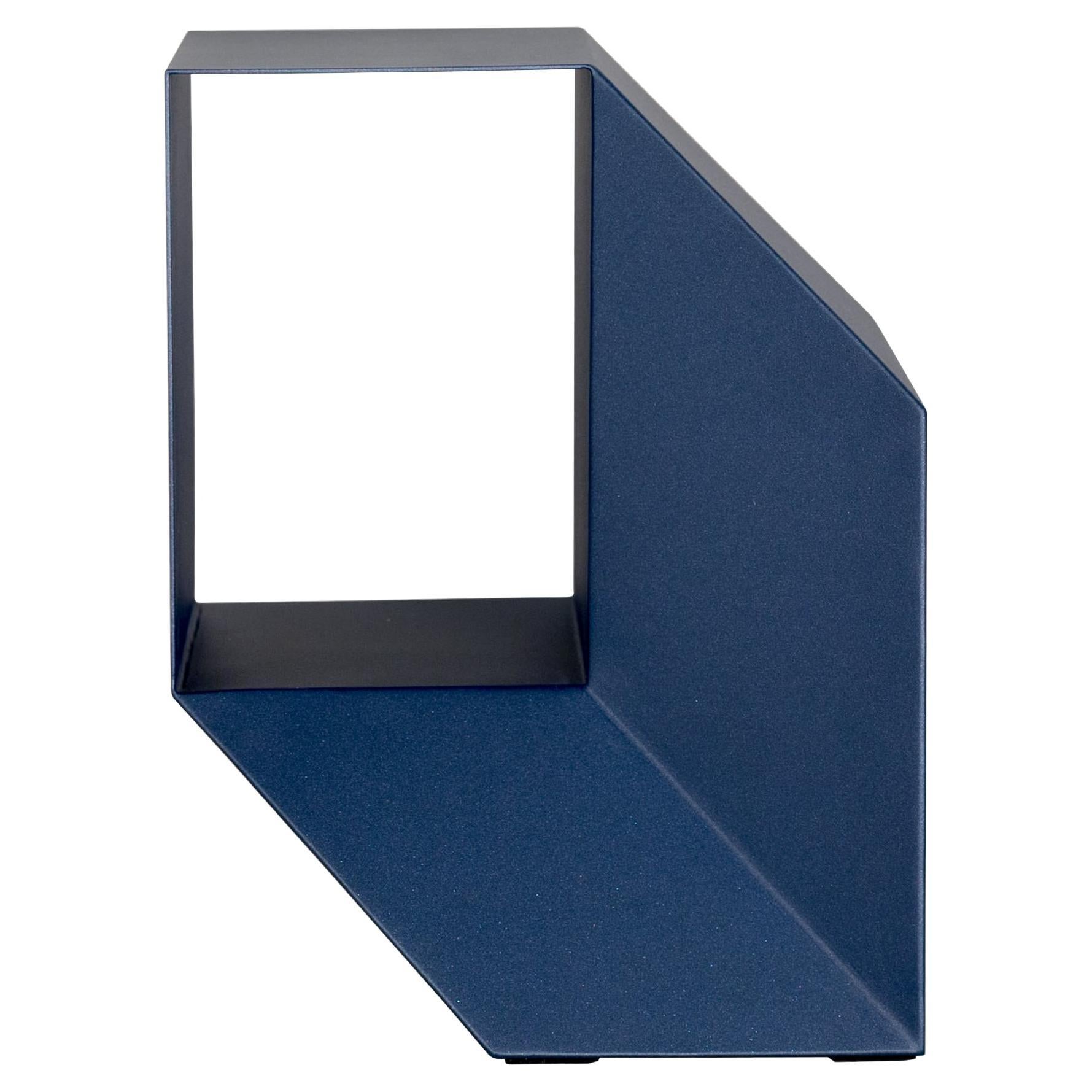 Rocky Side Side Table Painted Metal - Blue For Sale