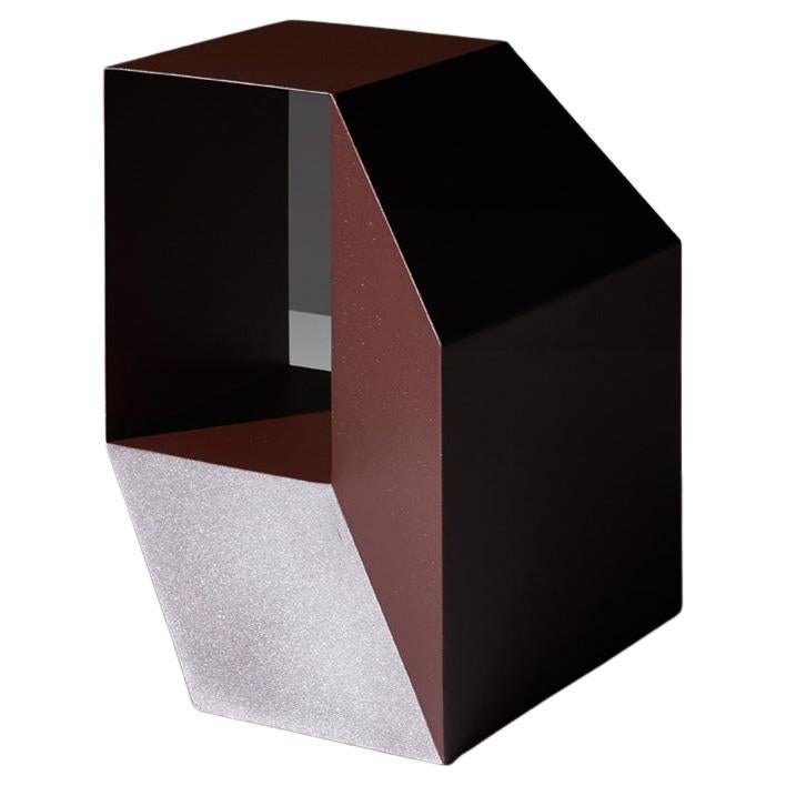 Rocky Side Side Table Painted Metal - Old Red