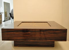 'Rocky Tiger' Centre or Coffee Table in Macassar Ebony and Tiger Eye