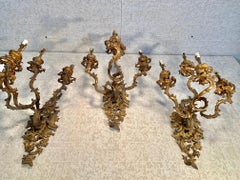 Appliques Rococco Revive/ Napoléon III en bronze doré