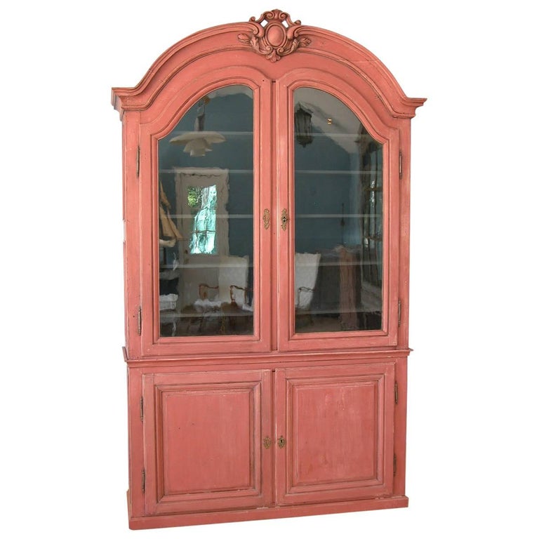 Rococo Swedish 18th Century Cabinet With Glass Doors Circa 1760 For Rococo Swedish 18th Century Cabinet With Glass Doors Circa 1760 For