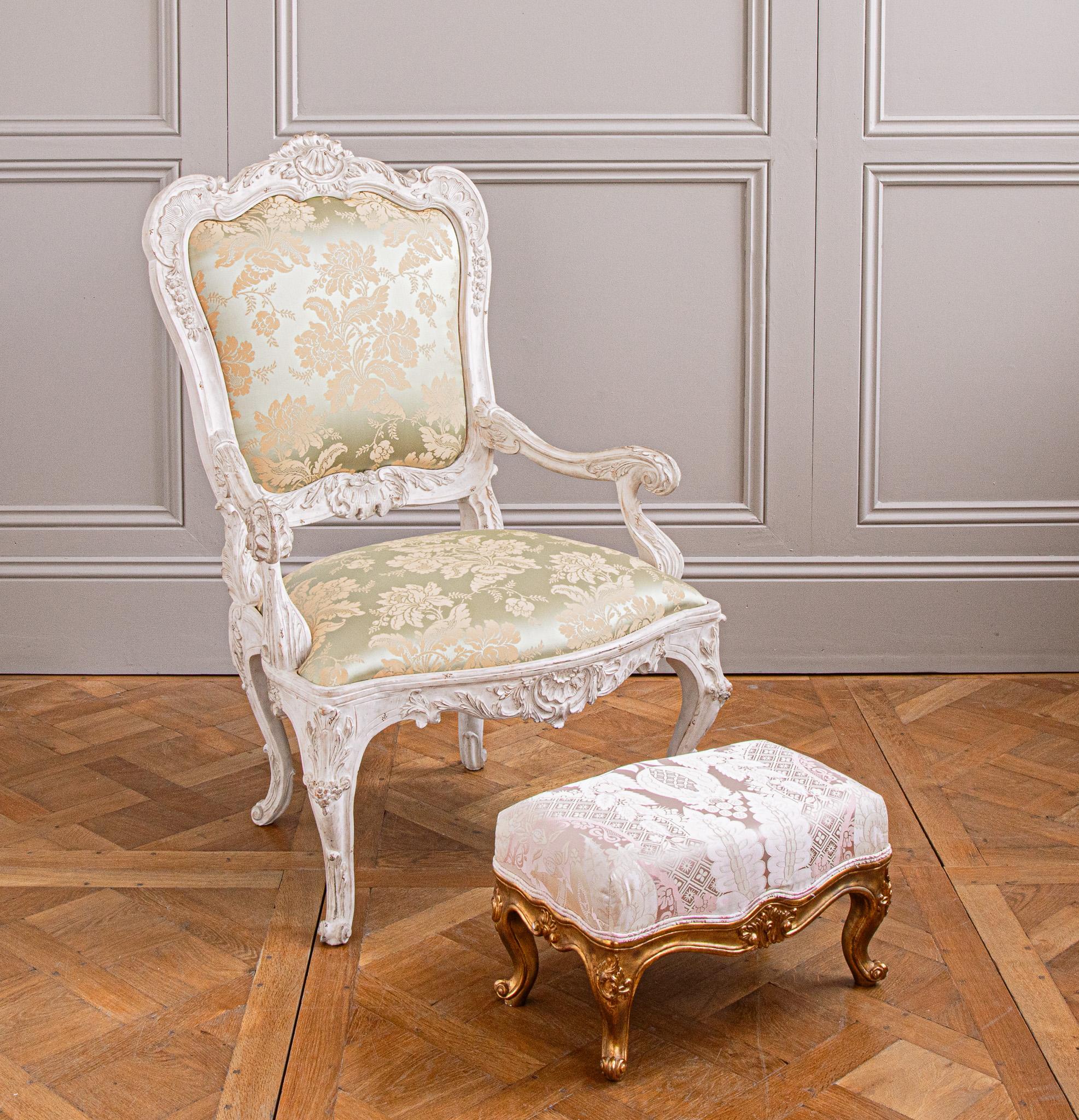Rococo 18th Century Style Venetian Armchair made by La Maison London For Sale 4