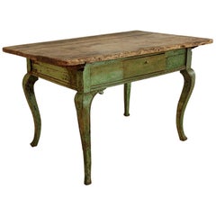 Rococo 18th Century Writing Table with Drawer, Origin: Sweden, Circa 1760