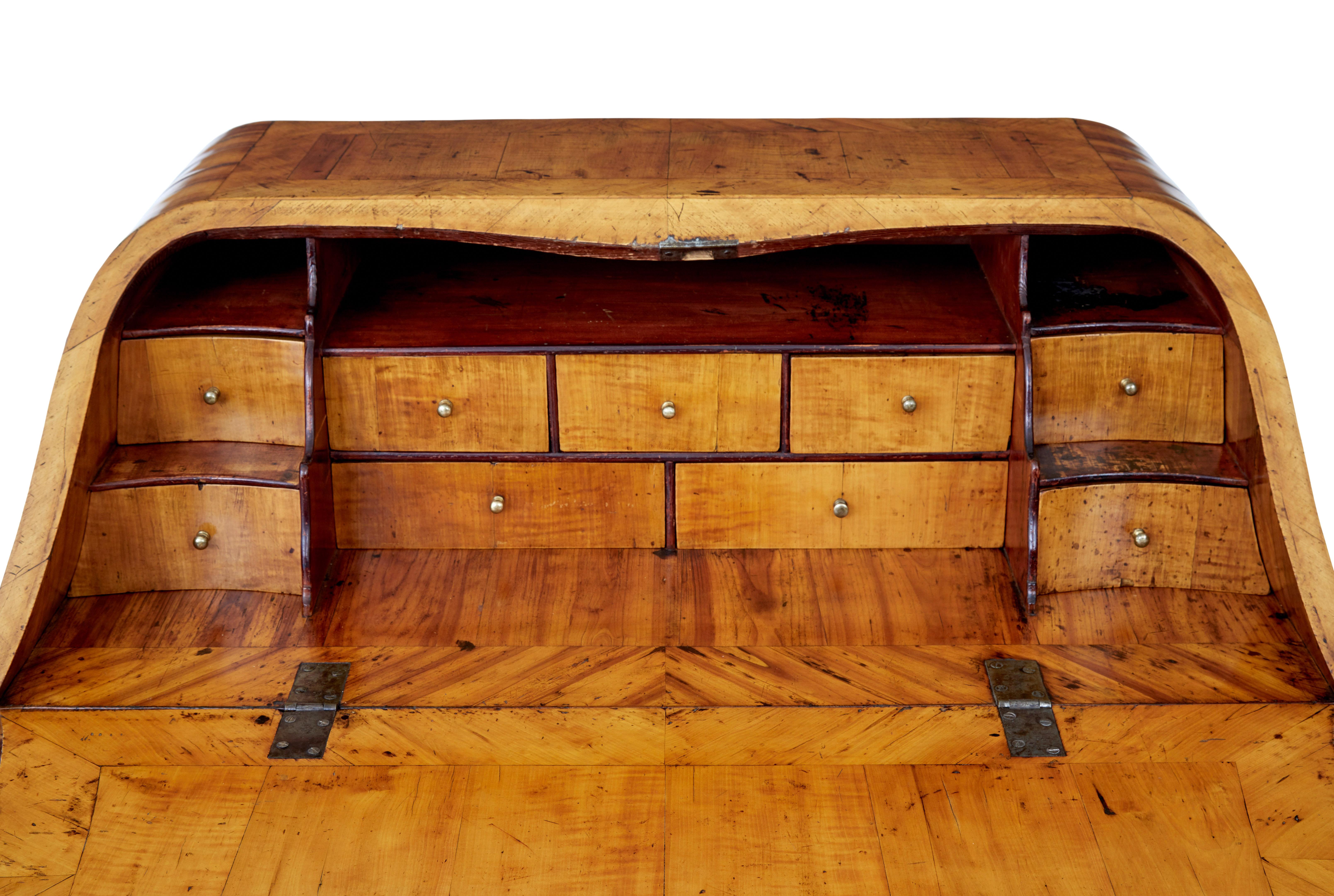 Rococo 18th Century Yew and Elm Bureau Desk For Sale 6