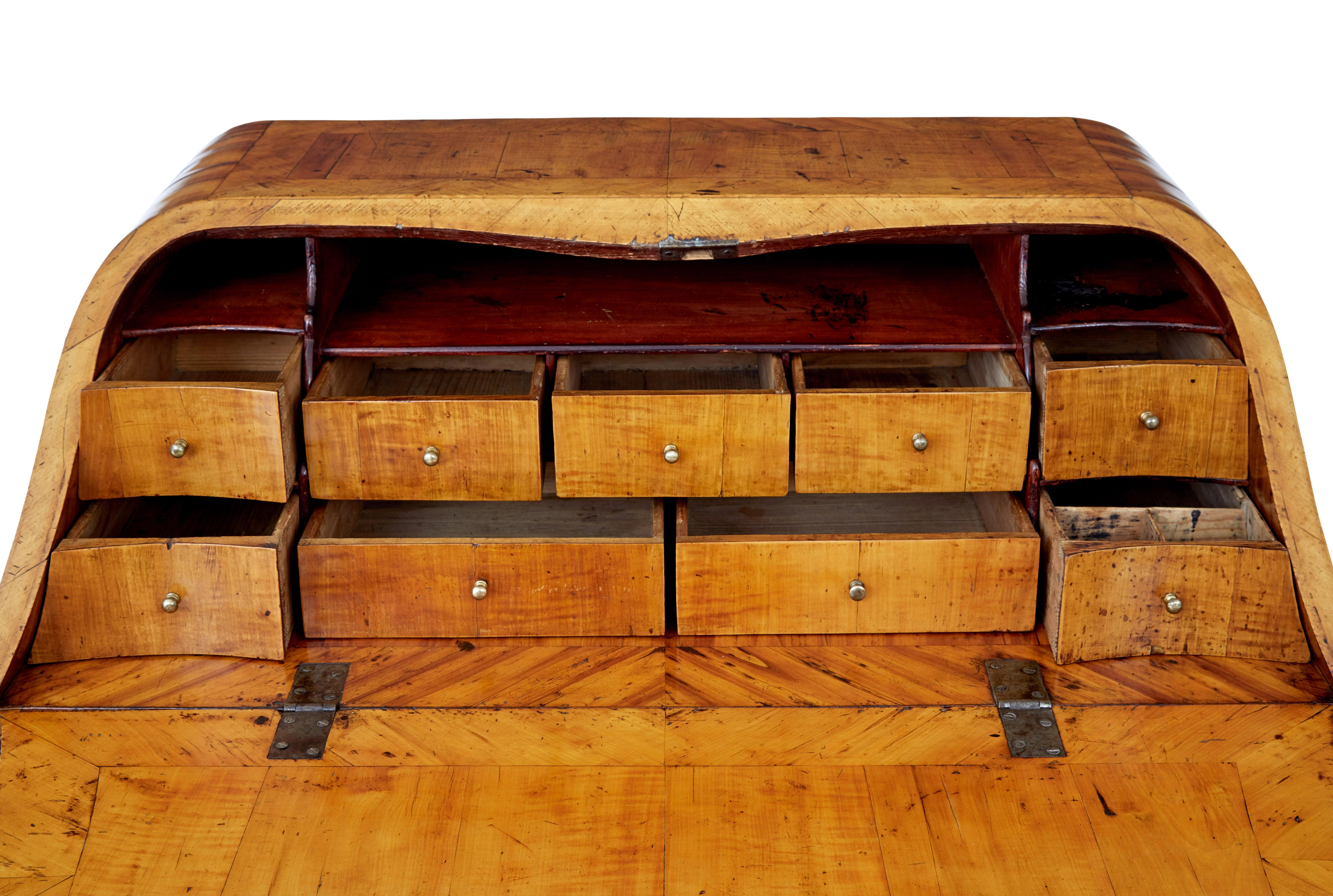 Rococo 18th century yew and elm bureau desk 4