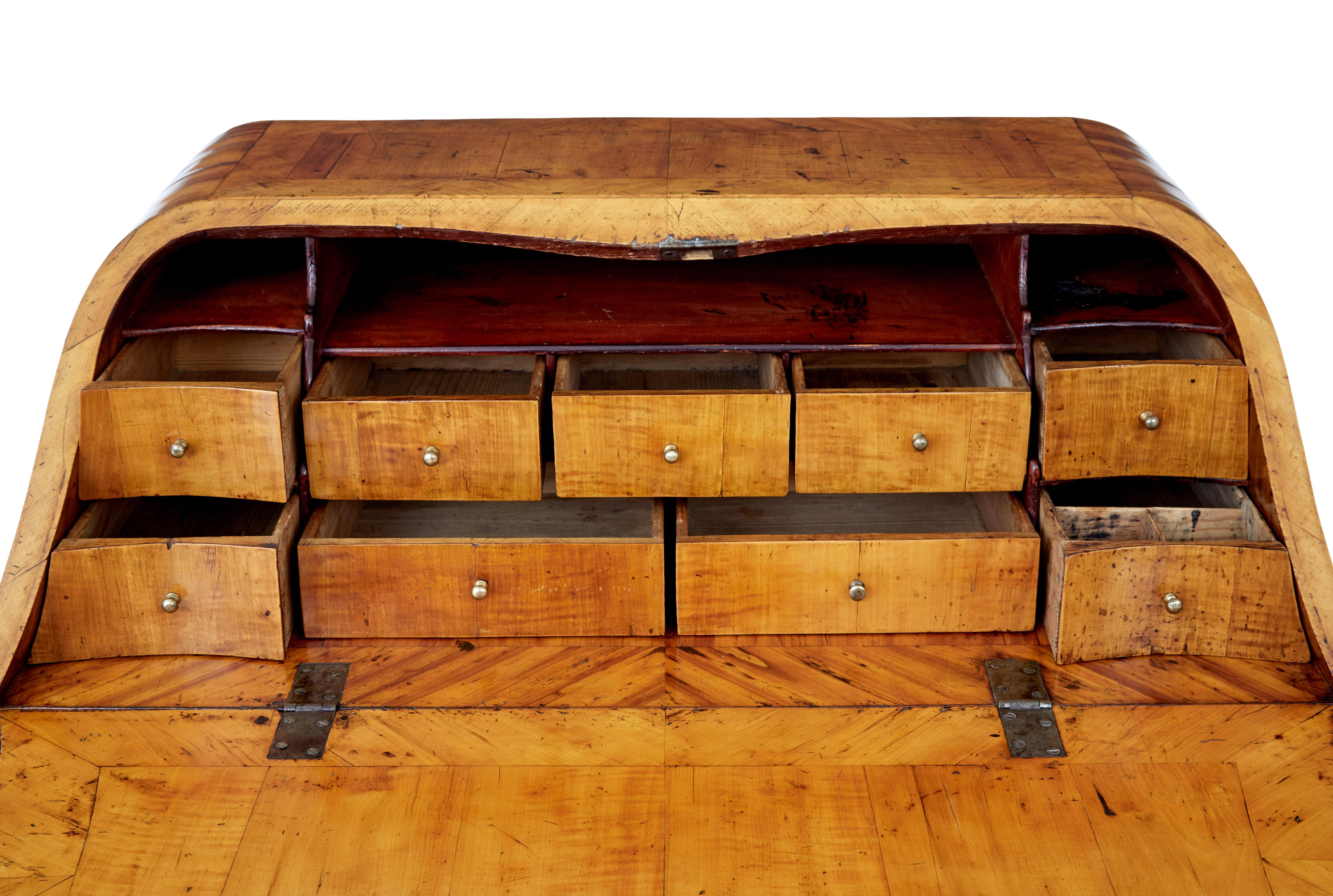 Rococo 18th Century Yew and Elm Bureau Desk For Sale 7