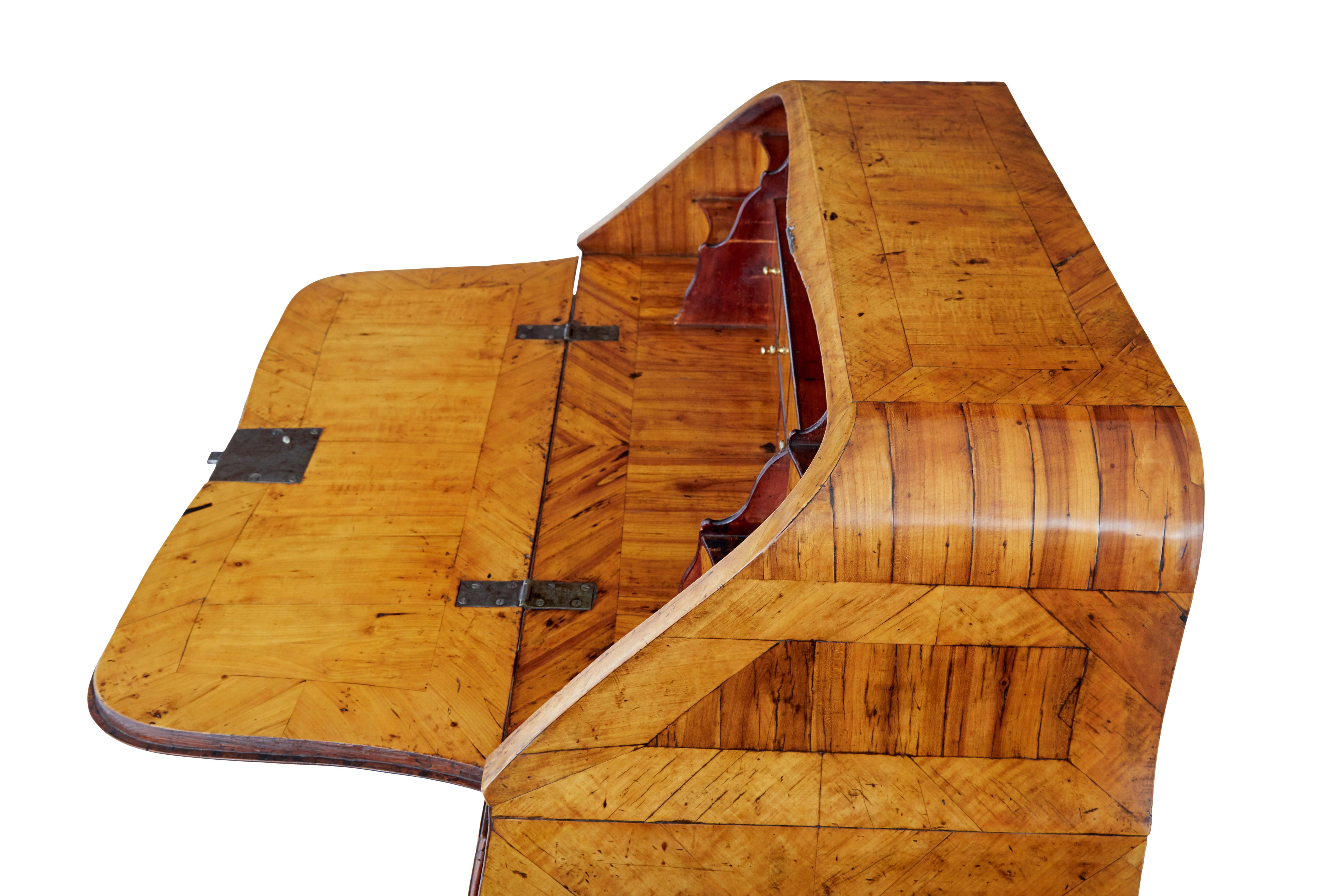 Rococo 18th century yew and elm bureau desk 6