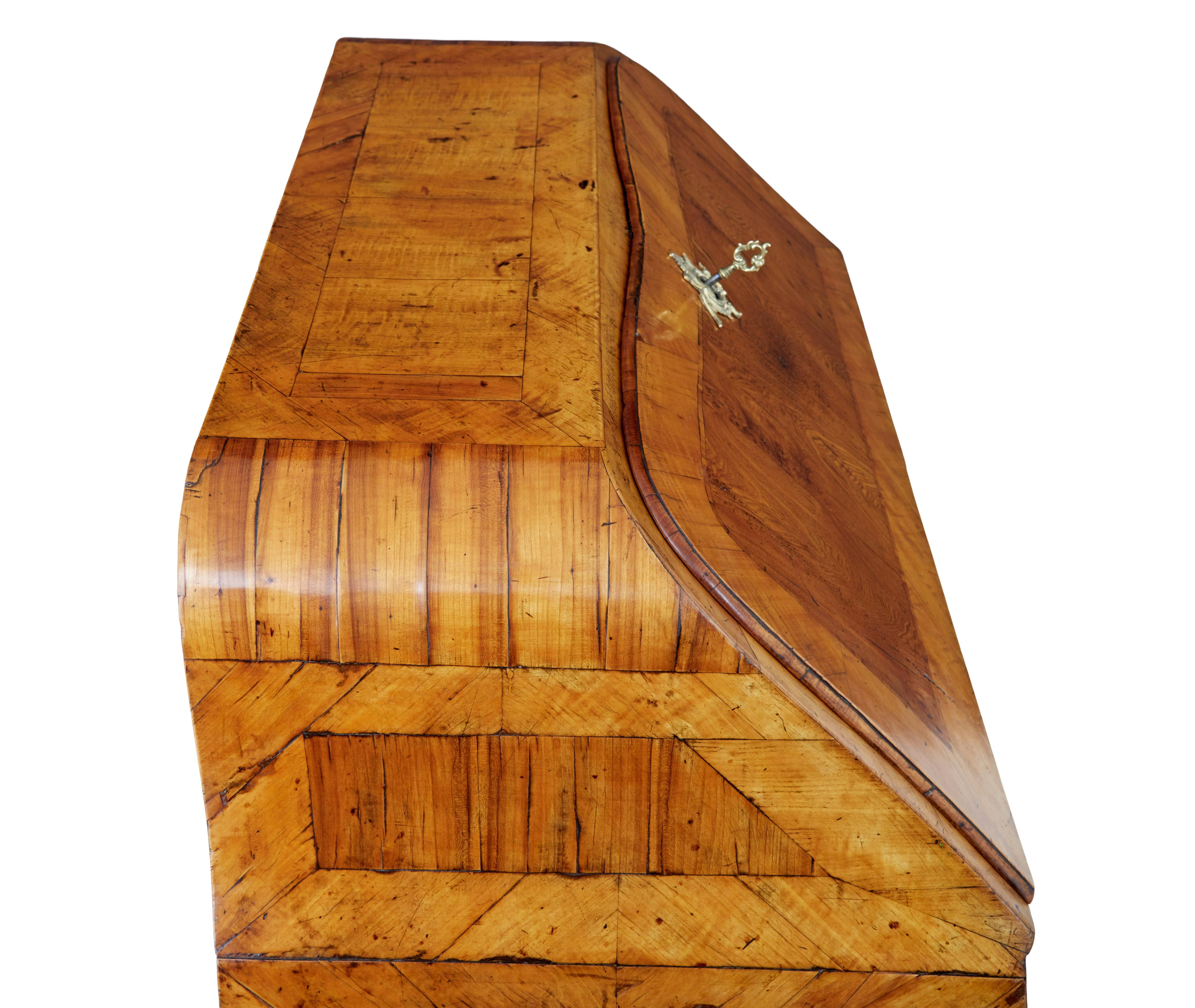 Rococo 18th century yew and elm bureau desk 7