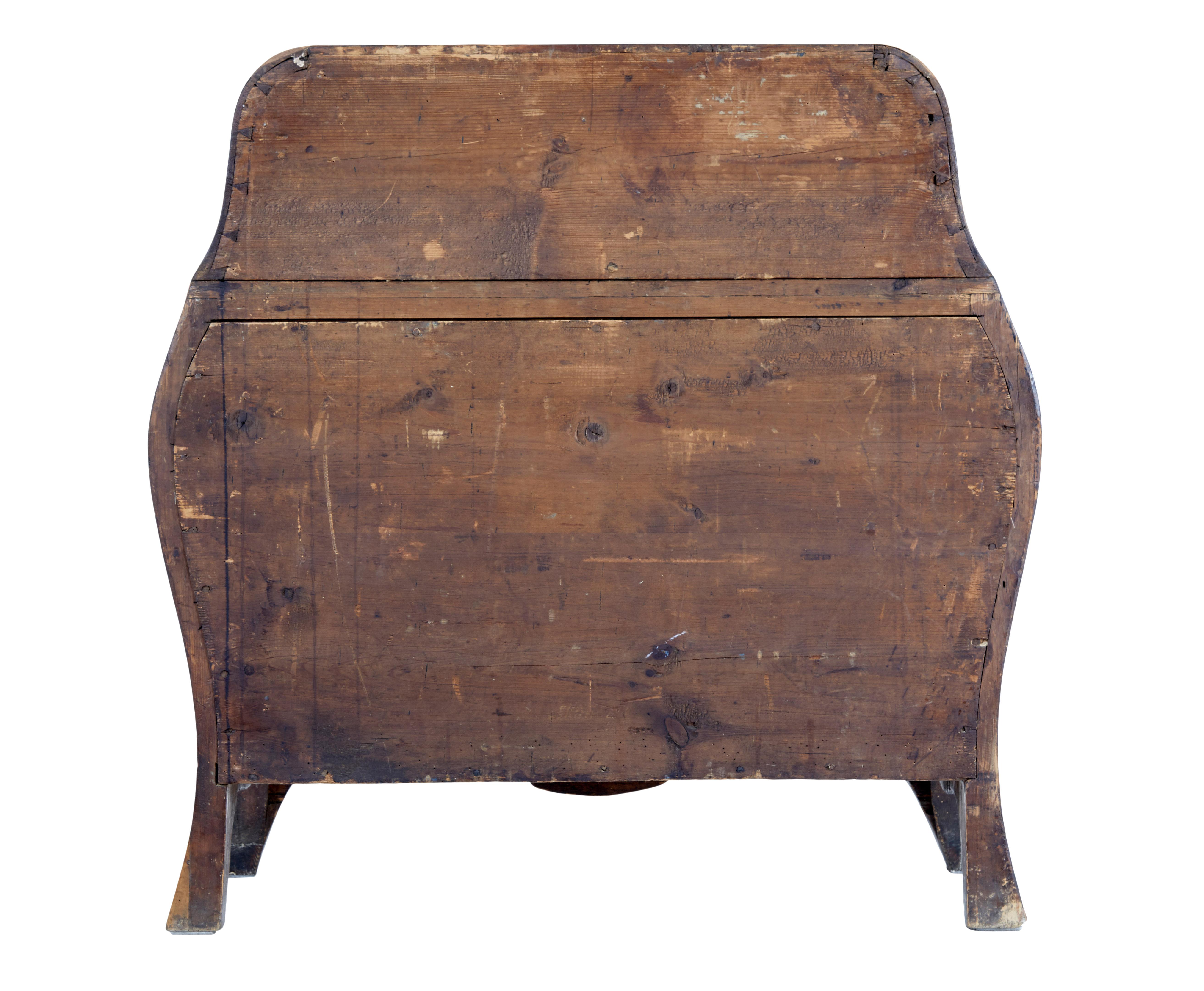 Rococo 18th Century Yew and Elm Bureau Desk For Sale 1