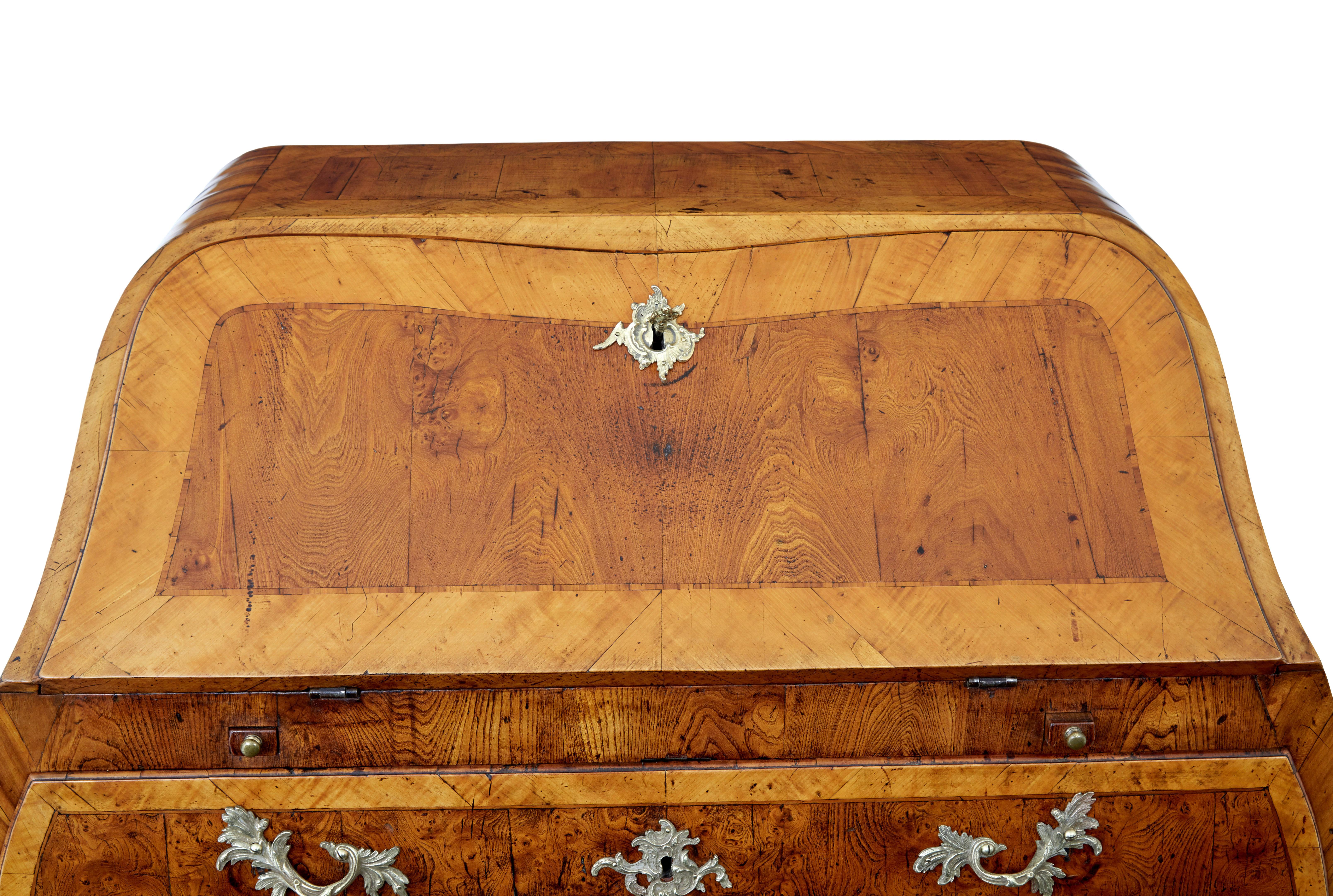 Rococo 18th century yew and elm bureau desk 2