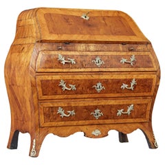 Rococo 18th century yew and elm bureau desk