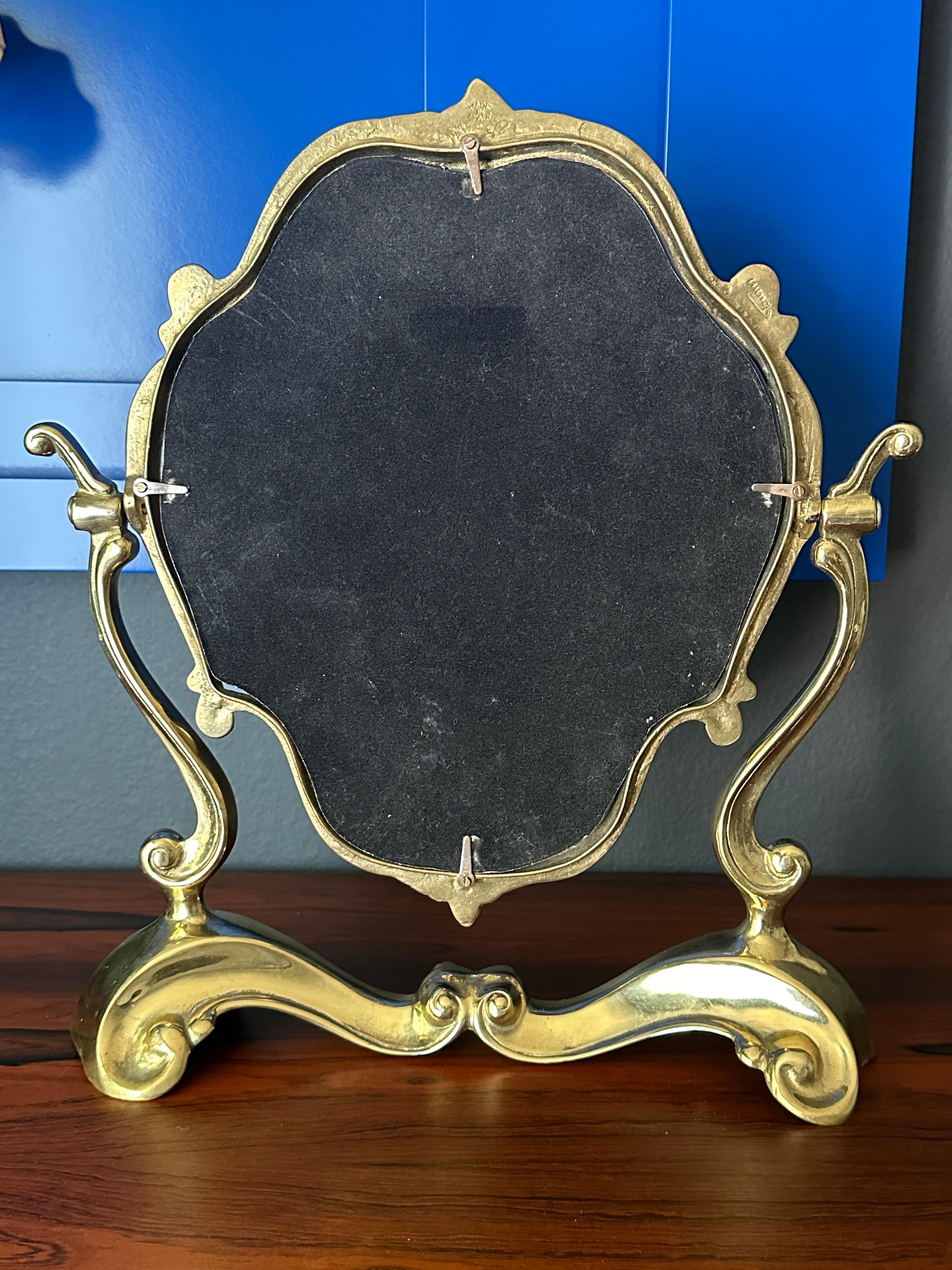 Rococo Brass Vanity Mirror For Sale 5