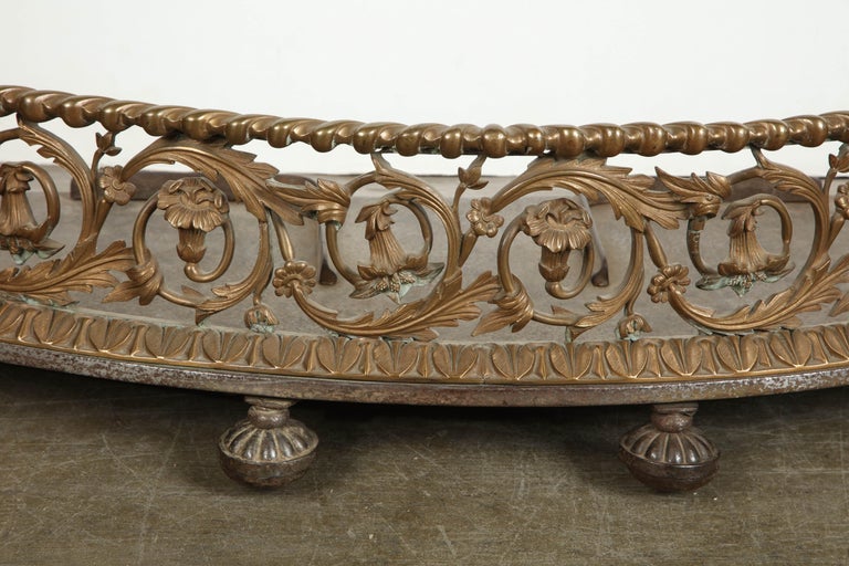 Rococo Bronze Fireplace Fender at 1stDibs