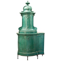 Rokoko-Keramikofen, Würzburg-Deutschland, um 1750