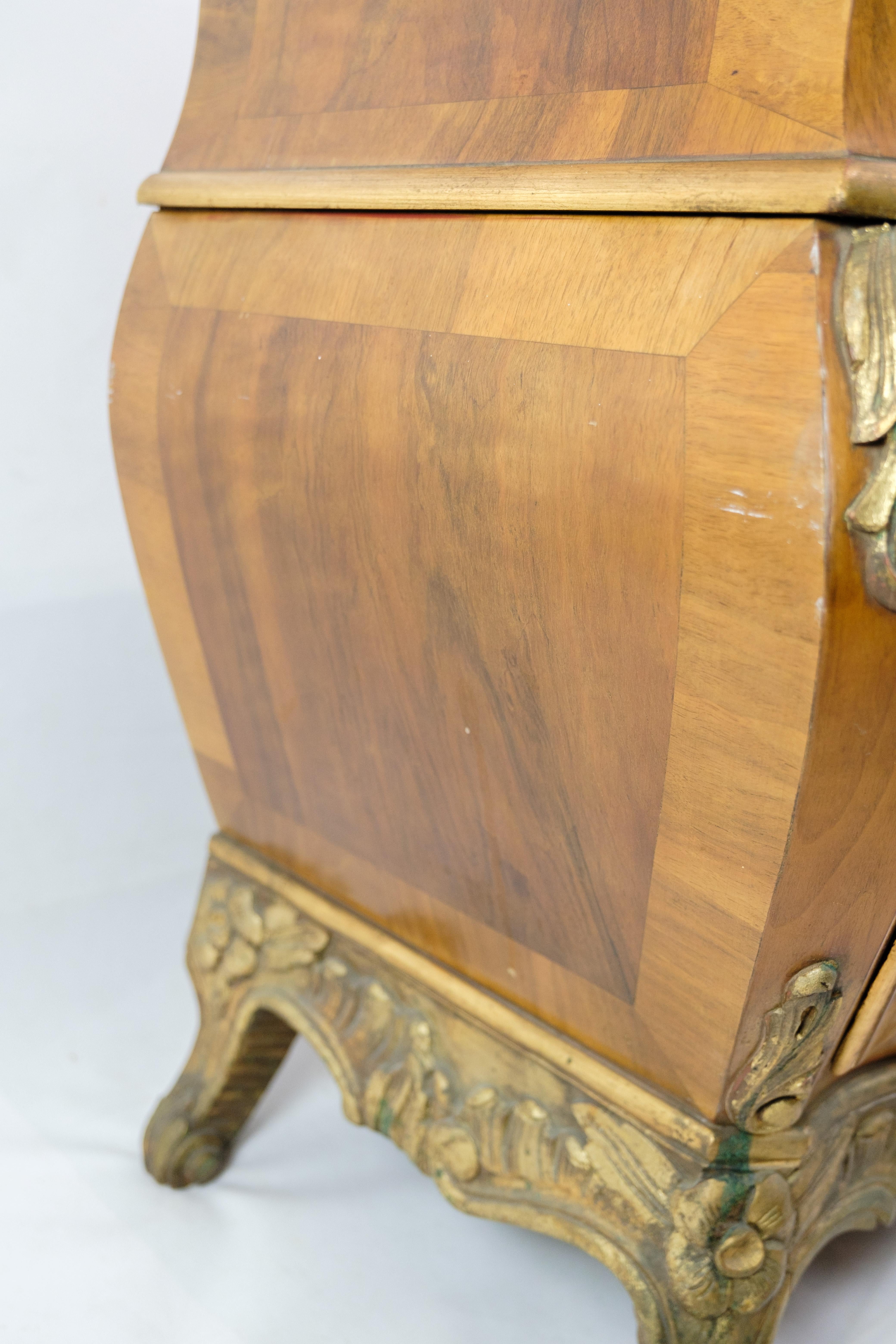 Late 19th Century Rococo chest of drawers In Walnut, Danish Design from 1880s For Sale