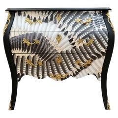Rococo Chest with feather design and marble top