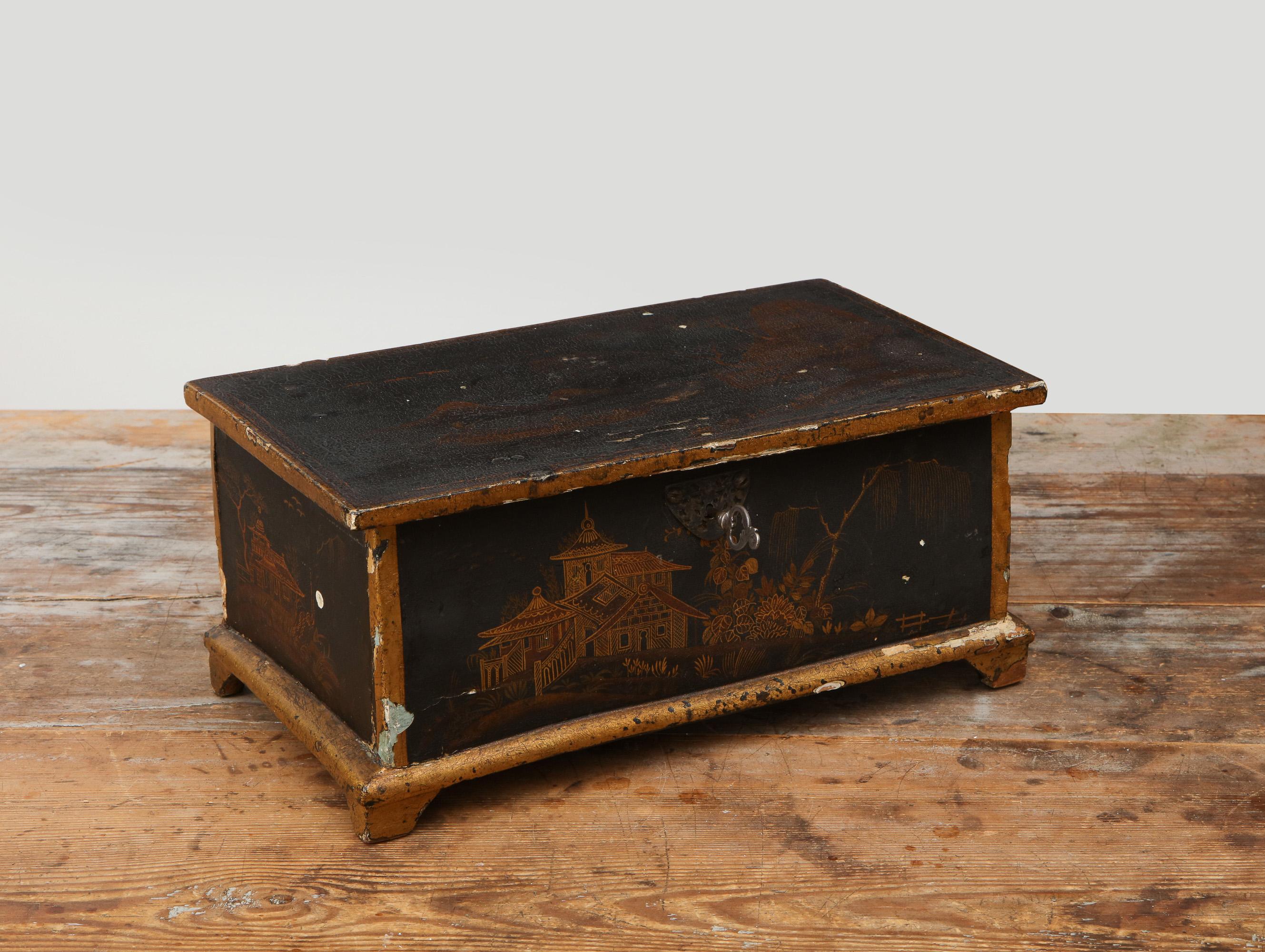 Rokoko-Chinoiserie-Schachtel, um 1750 im Angebot 4