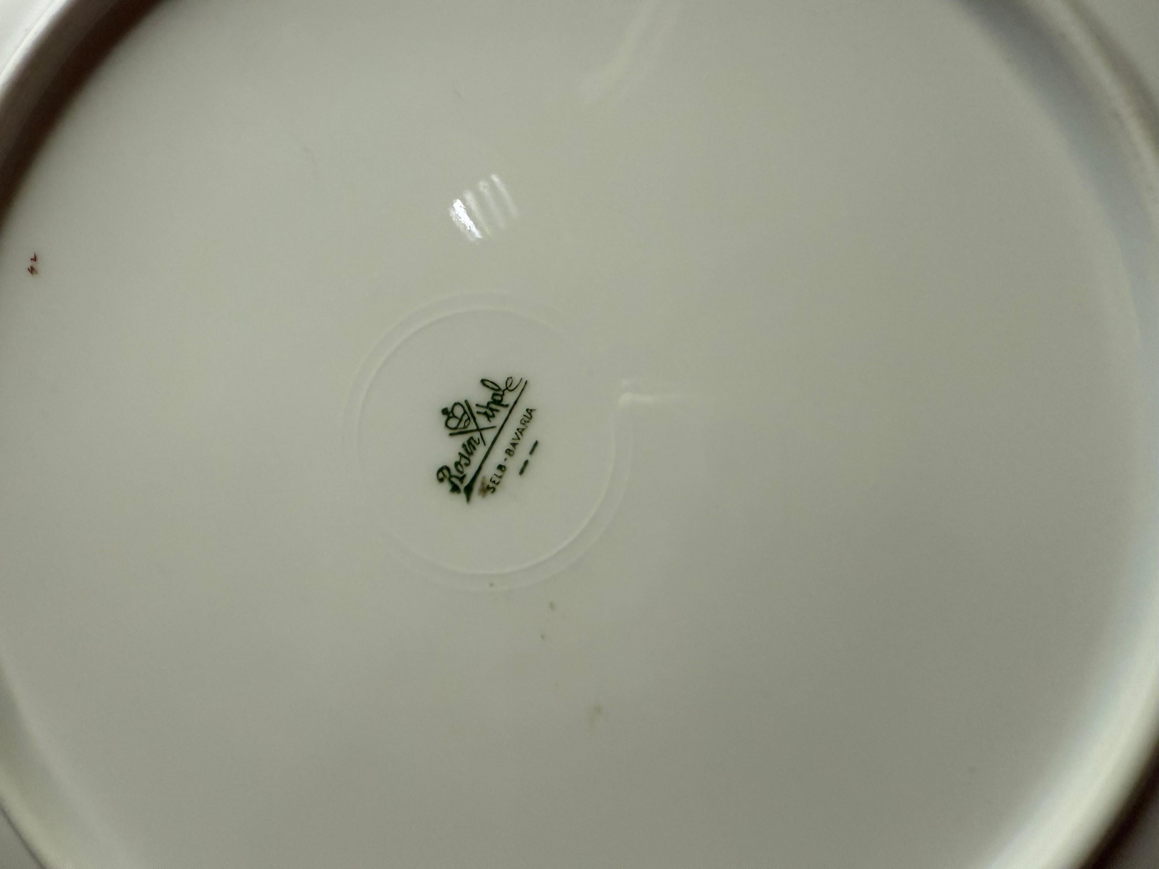 Rococo Cobalt Gilt Fruit Four Plates Rosenthal Germany 1928-1929 im Angebot 8