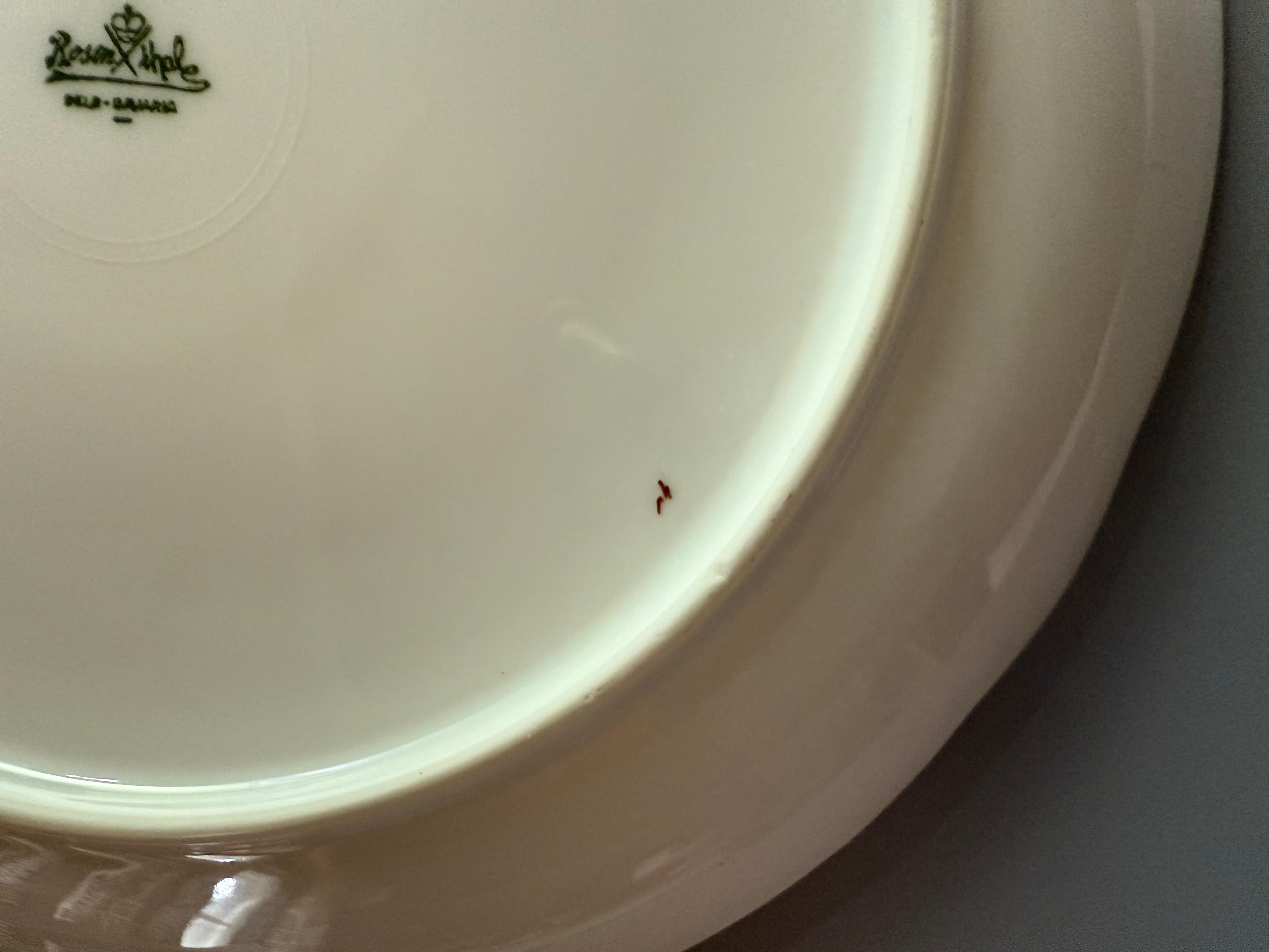Rococo Cobalt Gilt Fruit Four Plates Rosenthal Germany 1928-1929 im Angebot 9