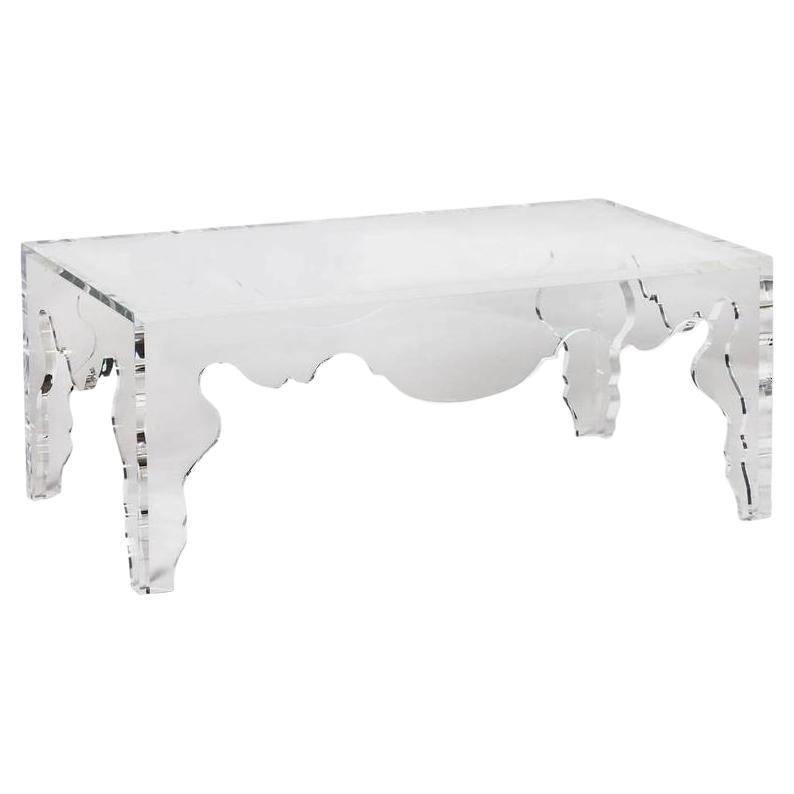 Rococo Coffee Table in Acrylic For Sale
