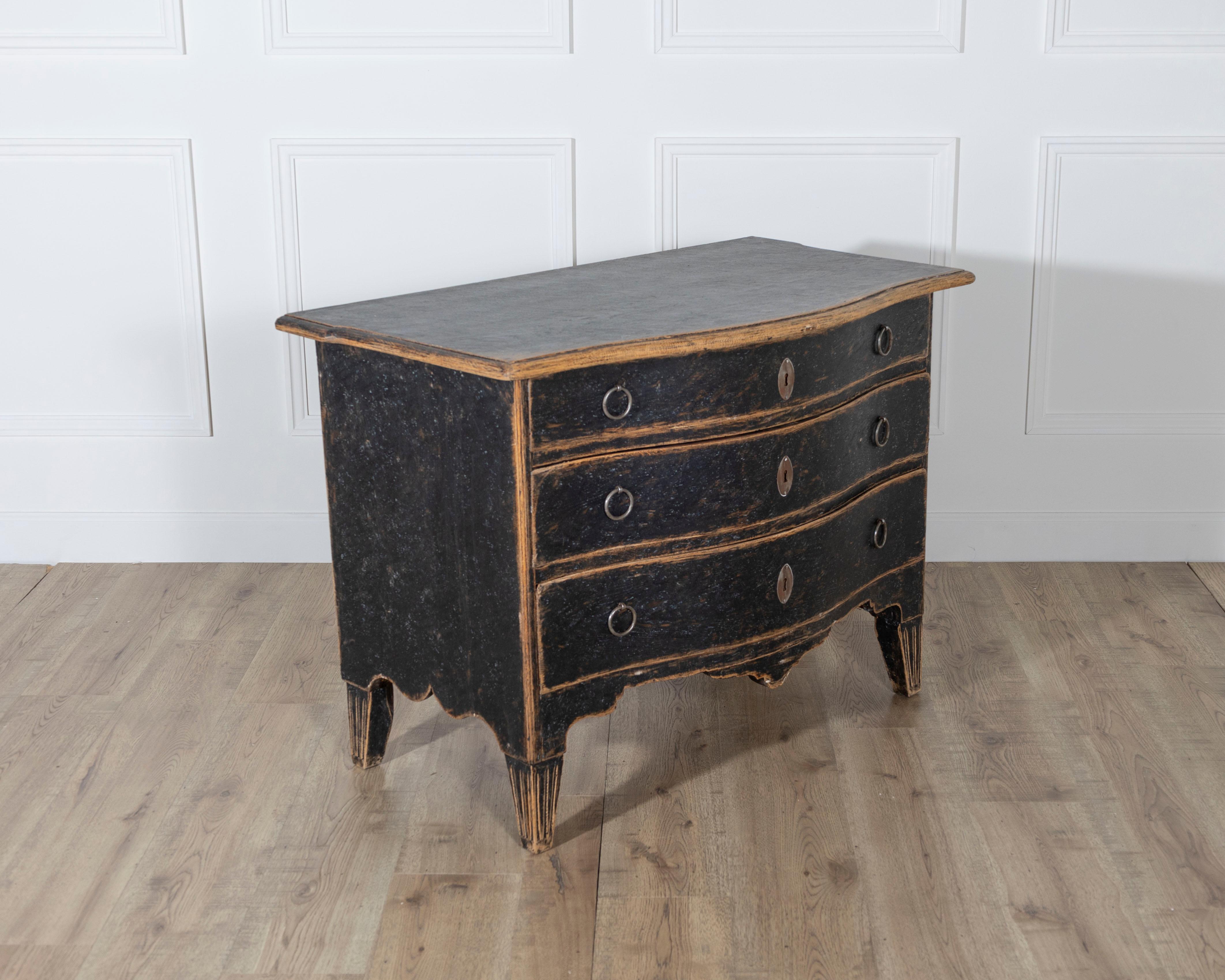 Legno Commodo rococò firmato Johan Martin Ek, Stoccolma, CIRCA 1770 in vendita