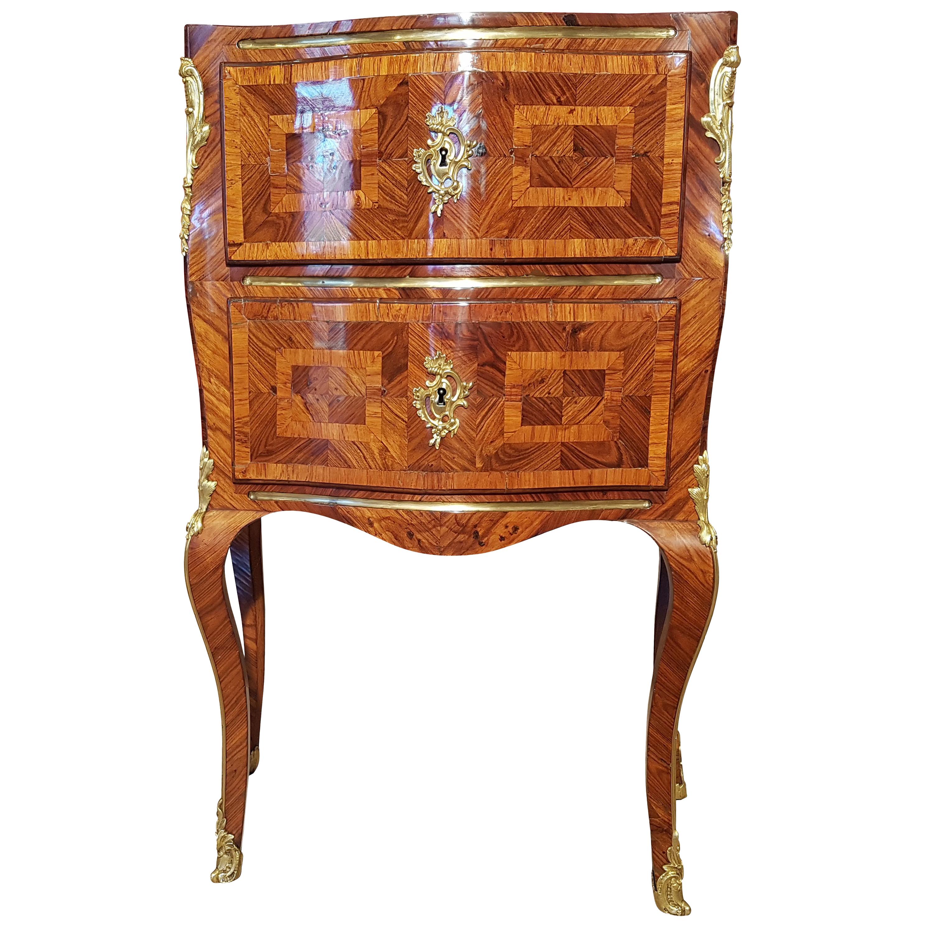 Rococo Commode with Marble Top For Sale