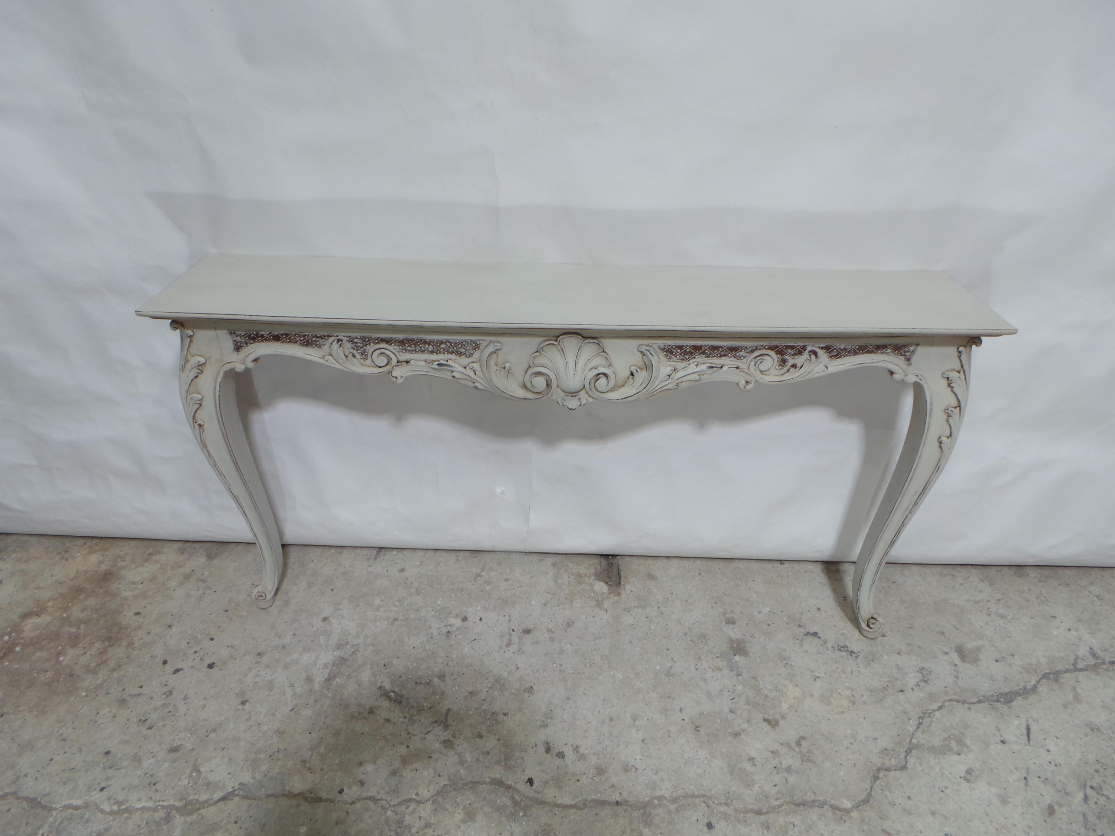 Swedish Rococo Console Table Wall Mount For Sale