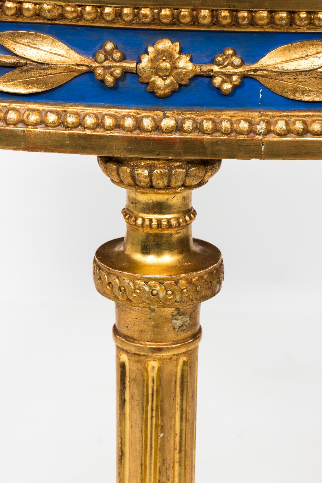 18th Century Rococo Demilune Console Table For Sale