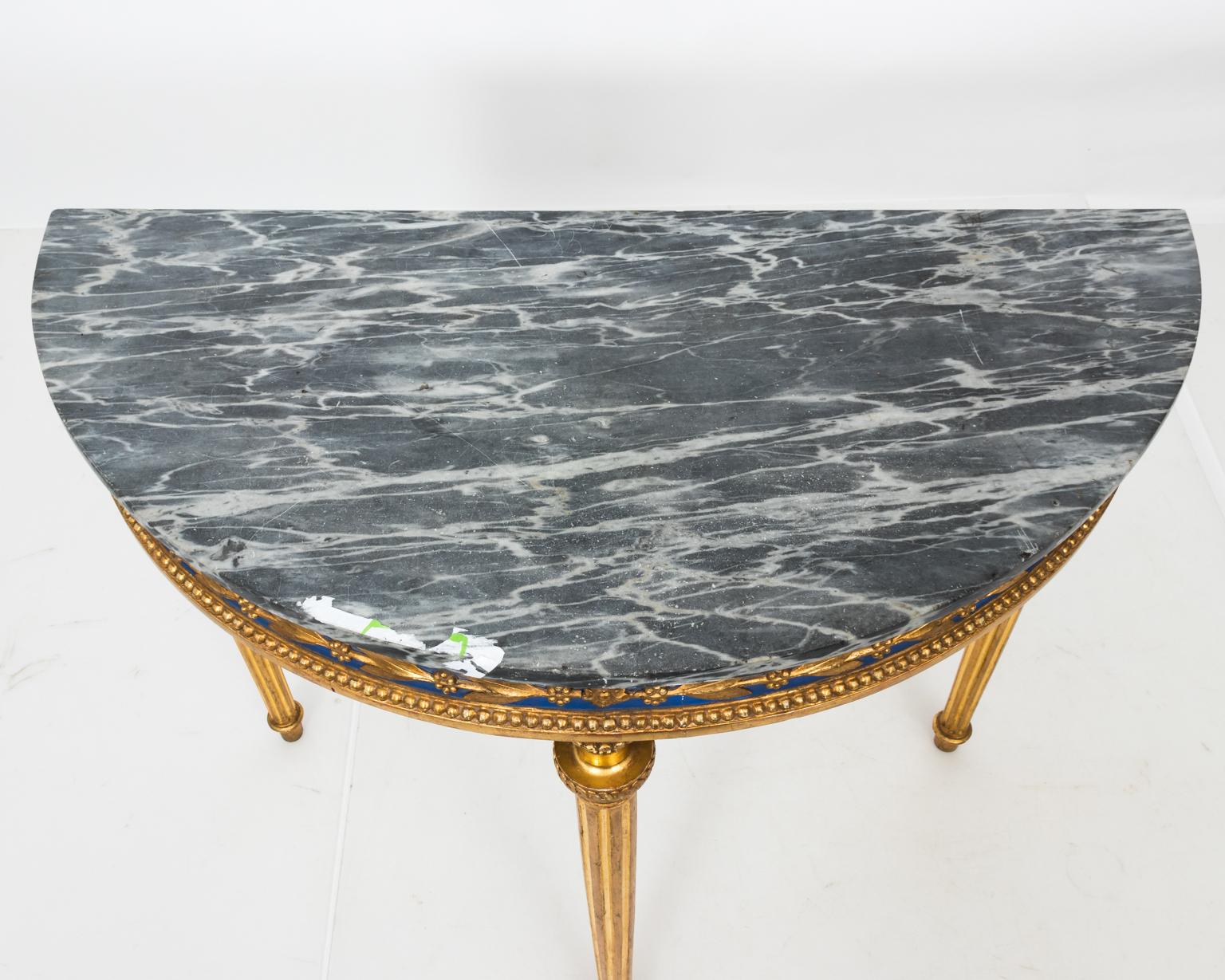 Rococo Demilune Console Table For Sale 1