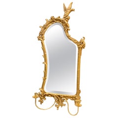 Rococo Early 20th Century Gilt Wood Sculptural Carved Giltwood Mirror