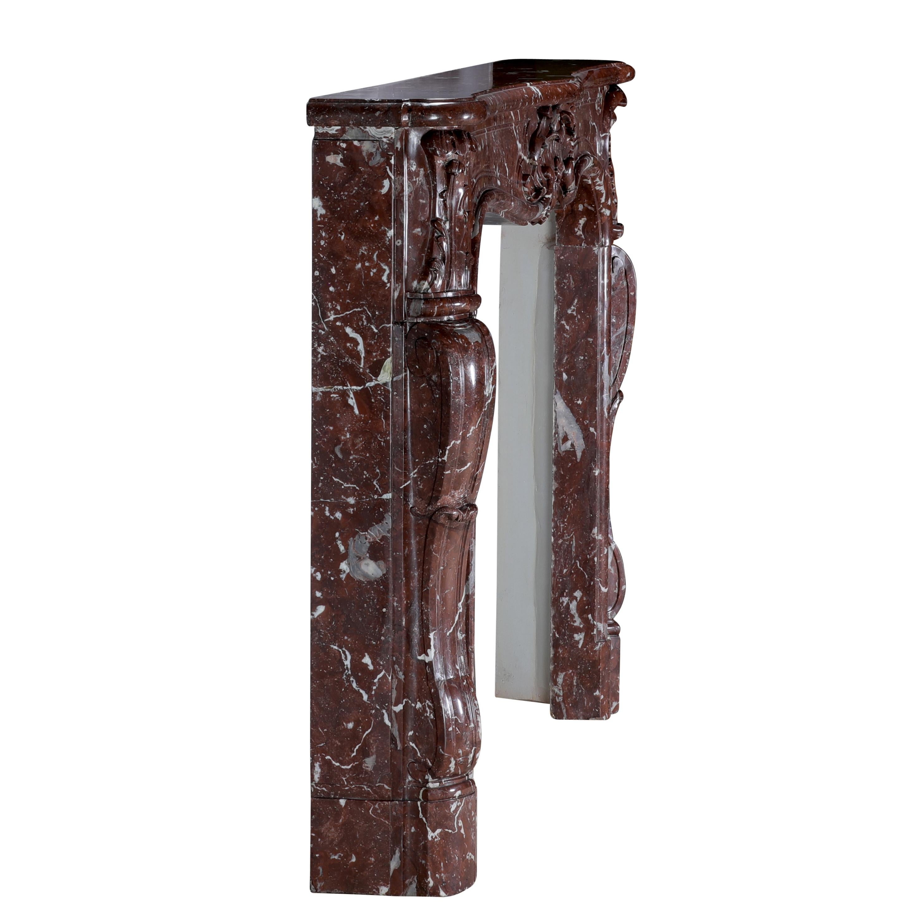 Hand-Carved Rococo Fireplace - Palladian Masterpiece - Era- Pleasure & Aristocratic Display For Sale