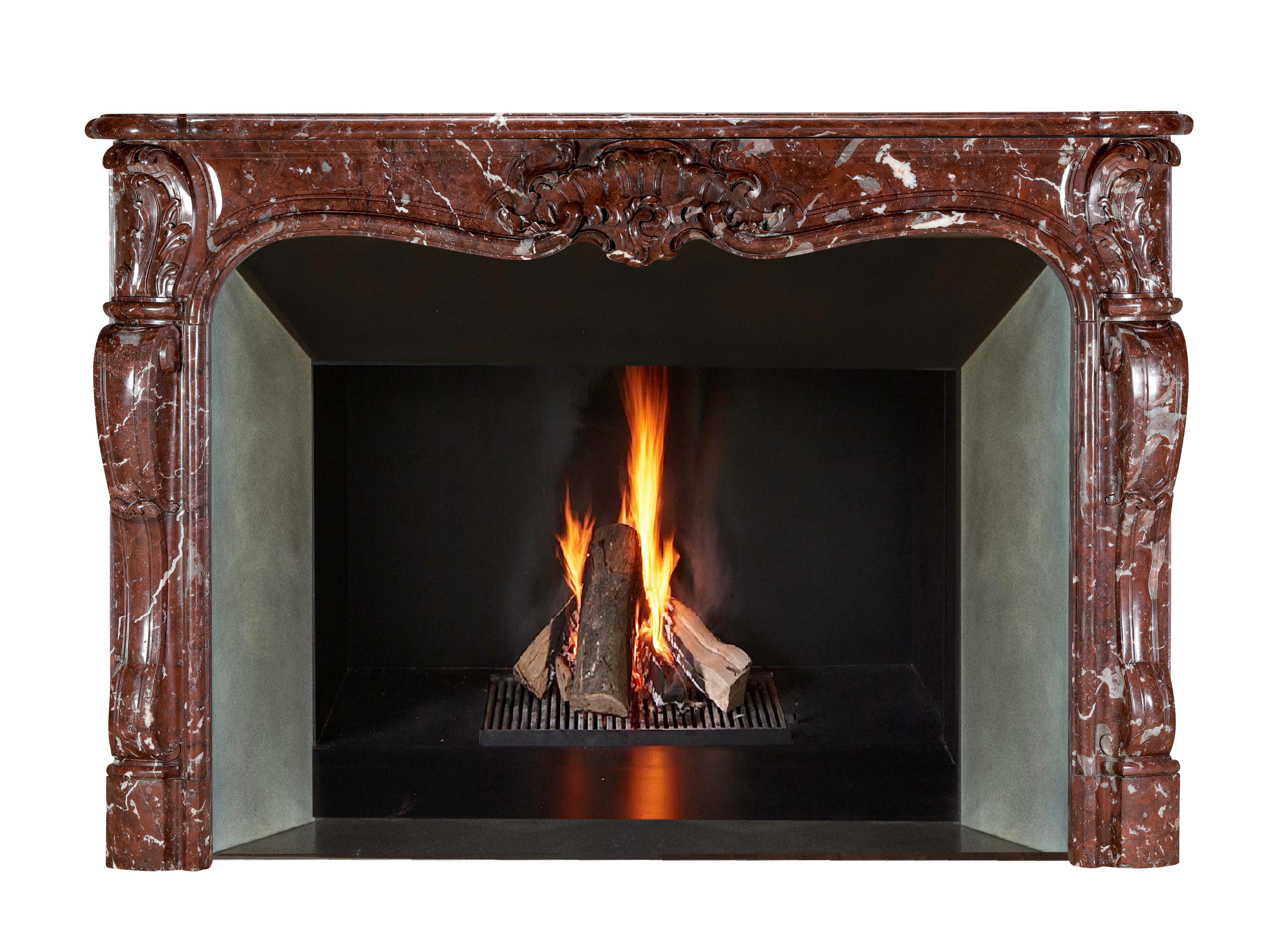 Mid-18th Century Rococo Fireplace - Palladian Masterpiece - Era- Pleasure & Aristocratic Display For Sale