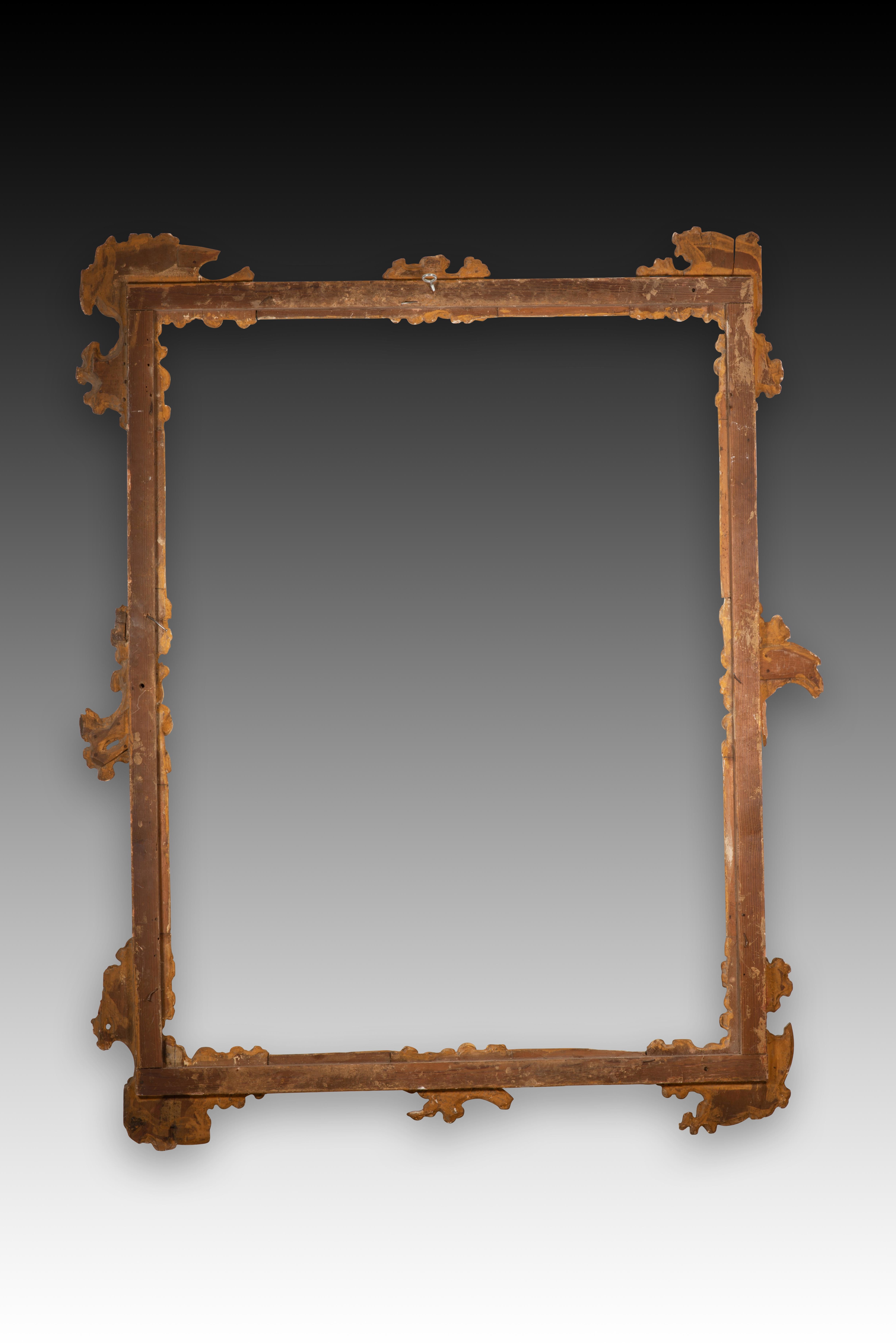 Rococo frame. Gilded wood. 18th century. 1