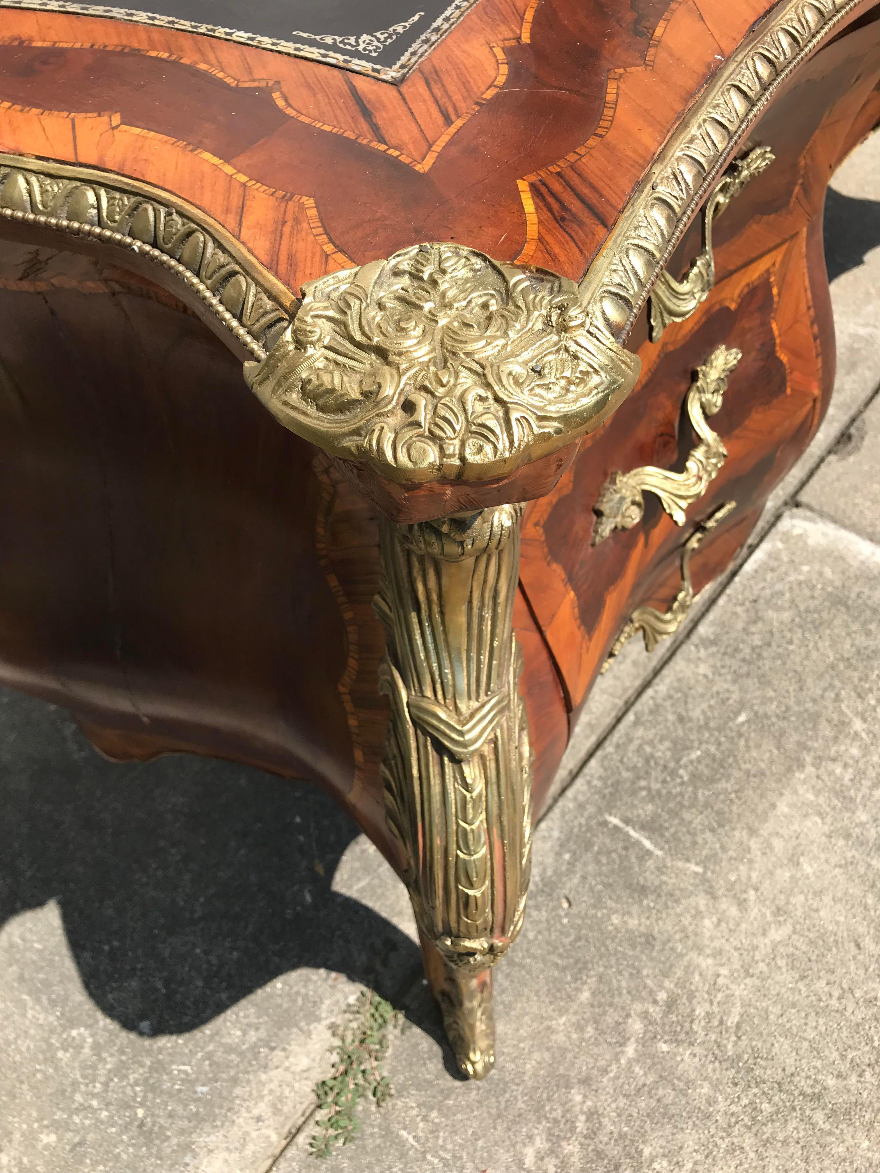 Massive restored desk. Could be used as a desk or a floating piece in room, like a library table.