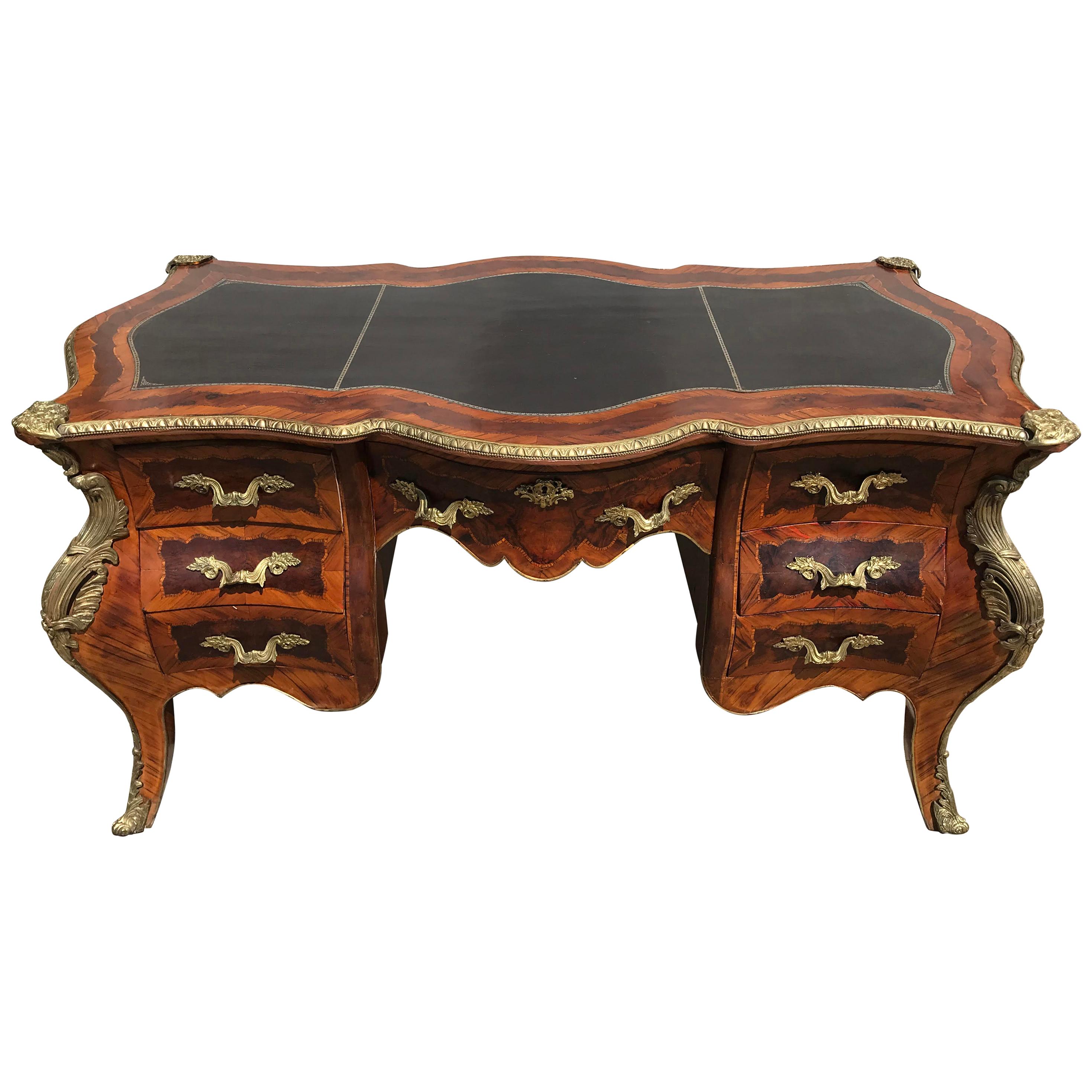 Rococo French Bombe Desk For Sale